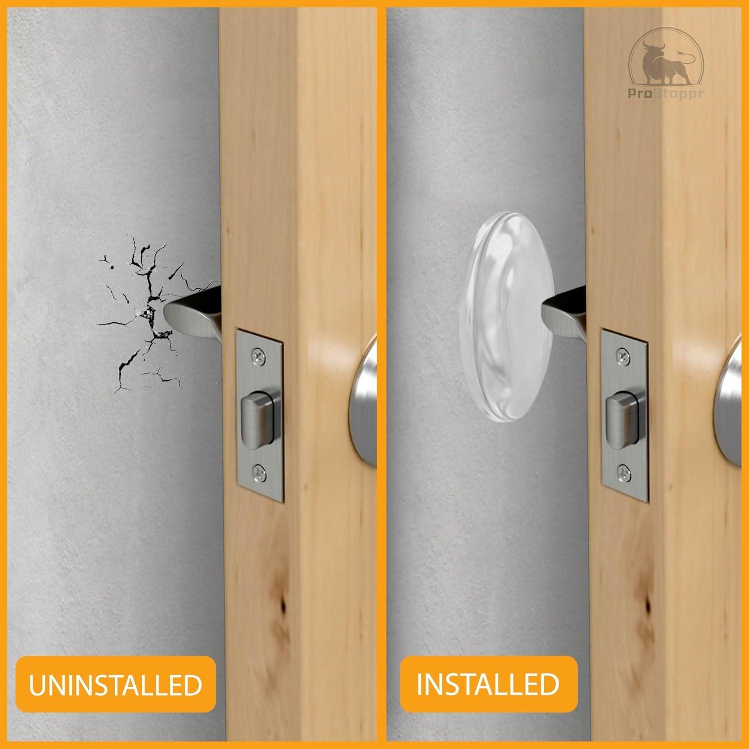 Topes de puerta ProStoppr 8 piezas autoadhesivos transparentes