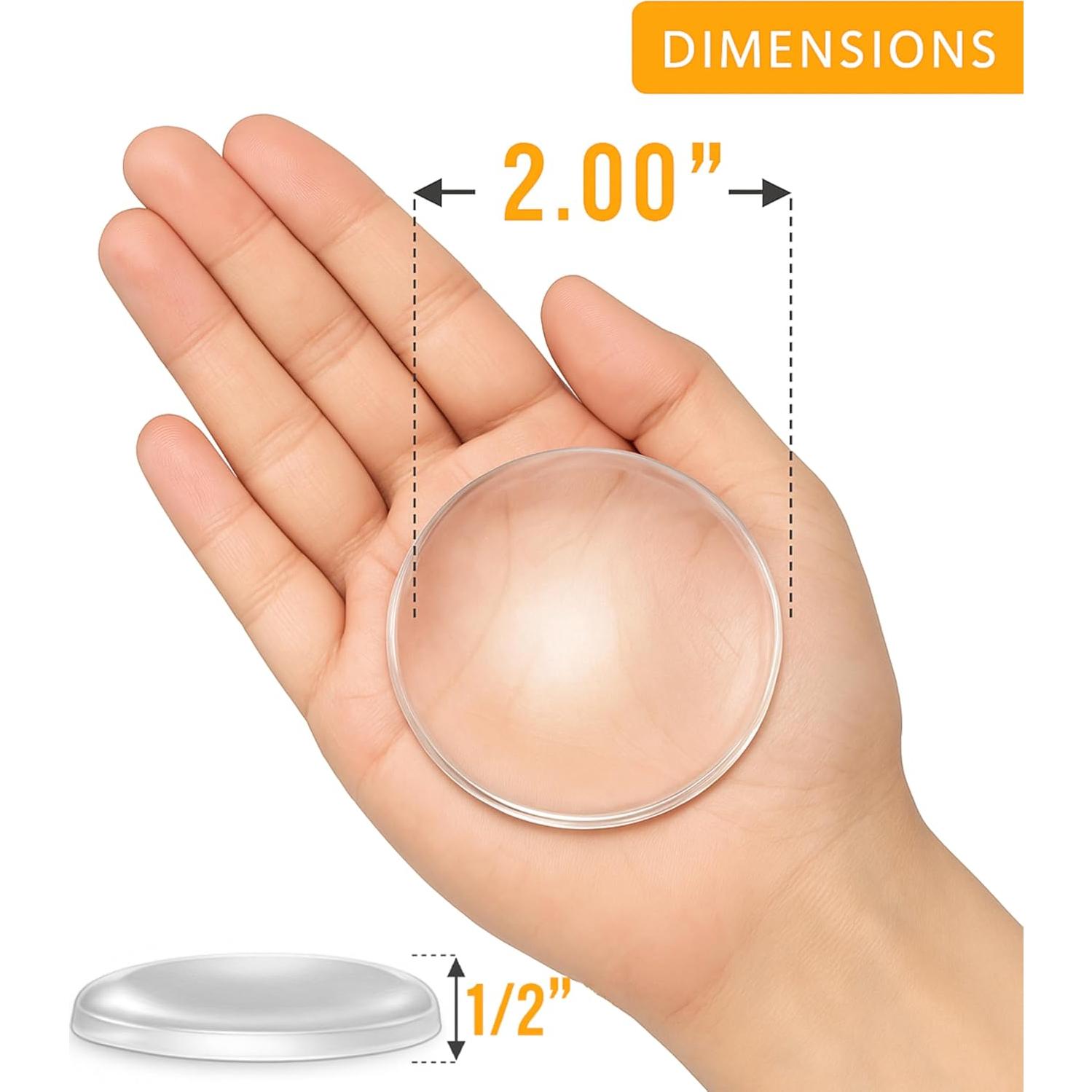 Topes de puerta ProStoppr 8 piezas autoadhesivos transparentes