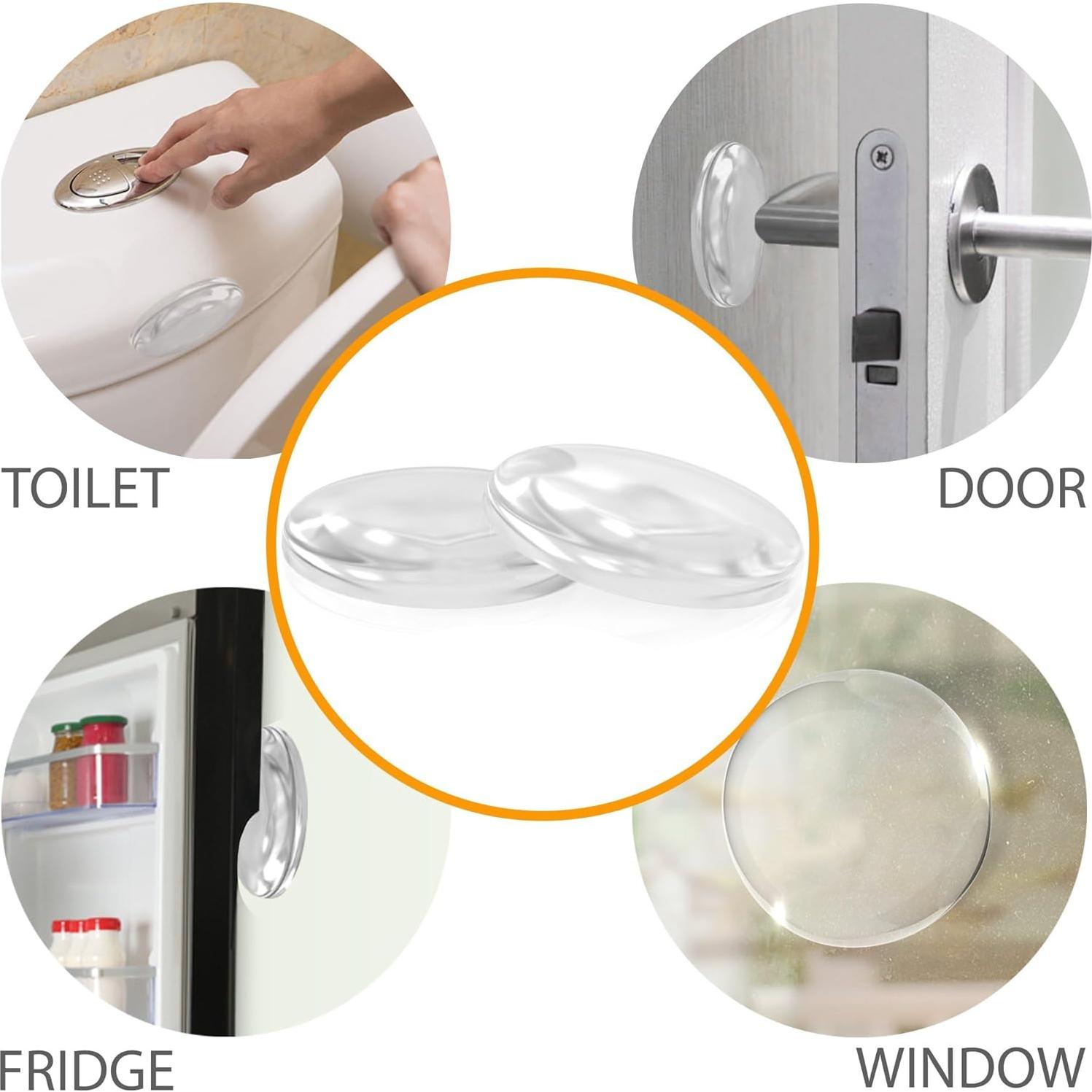 Topes de puerta ProStoppr 8 piezas autoadhesivos transparentes