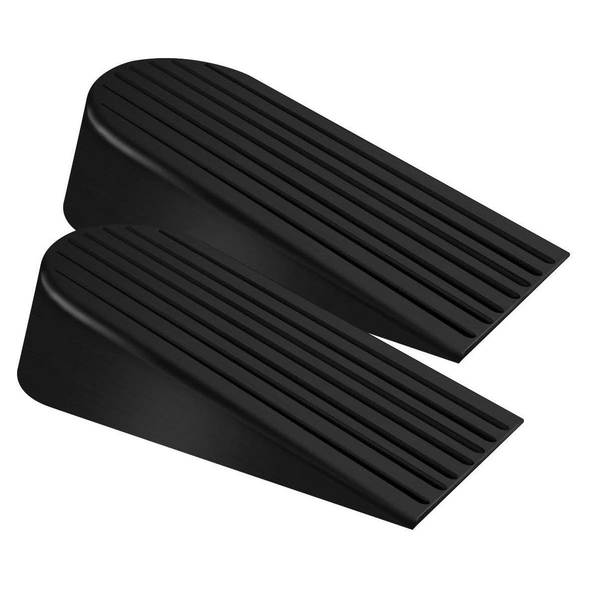 Tope de puerta grande Talkfun 2 paquetes goma negra 4.8 cm