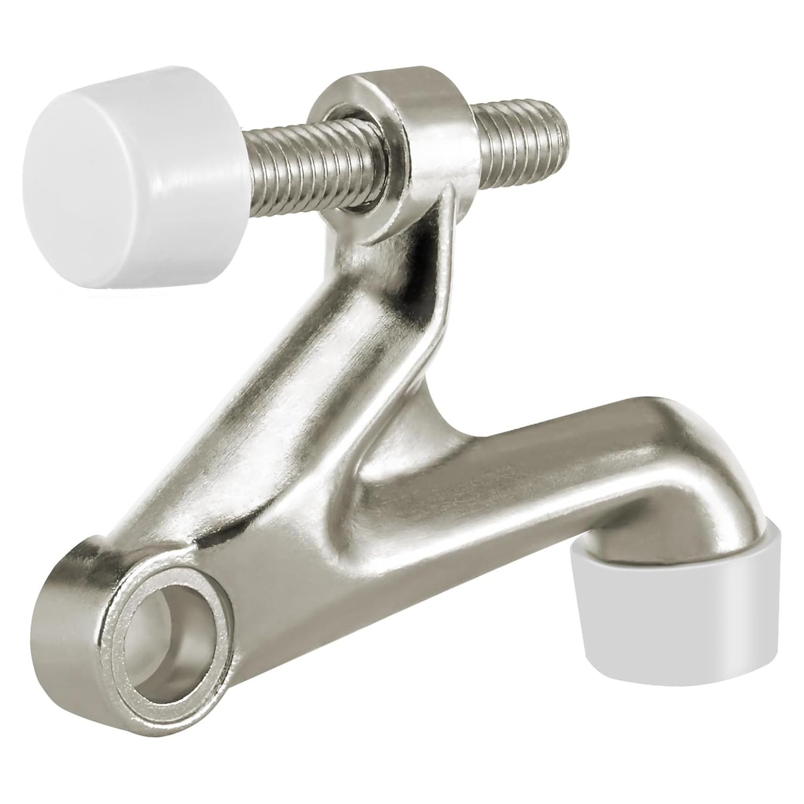 Tope de Puerta Ajustable HOMOTEK con Pasador de Bisagra Níquel Satinado