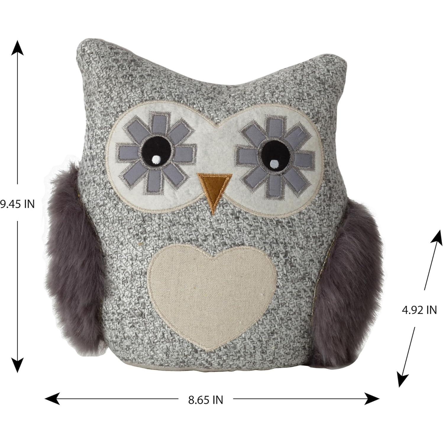 Tope de puerta decorativo de búho Elements - Poliester gris