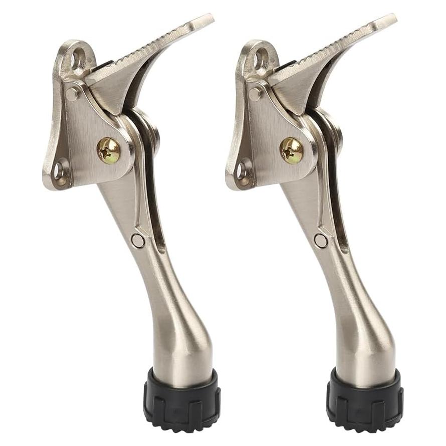 Tope de puerta de patada KXIPB - 2 unidades aluminio plata