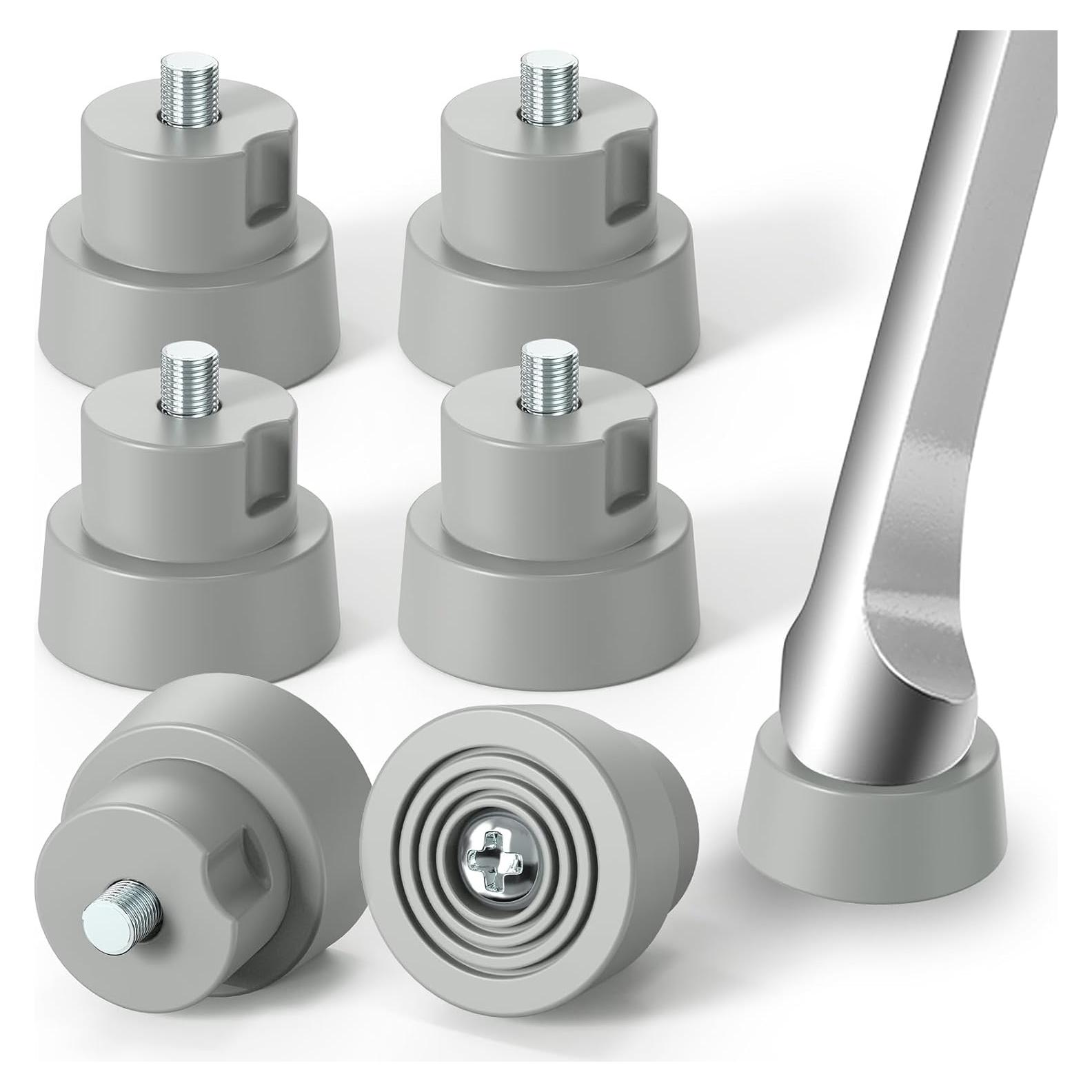 Juego de 6 Puntas de Goma Ancable para Tope de Puerta