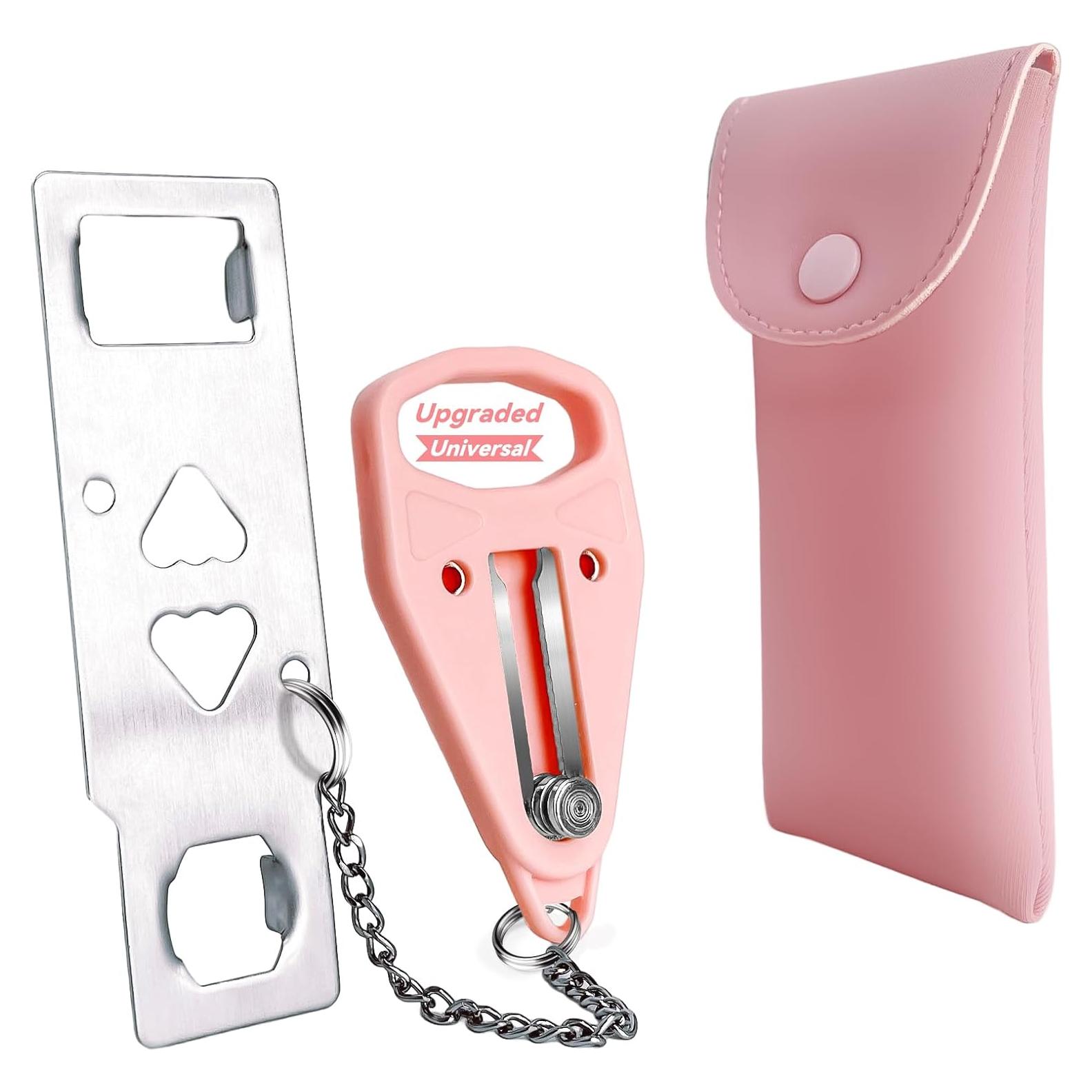 Cerradura de Puerta Portátil AceMining Rosa Seguridad Viaje