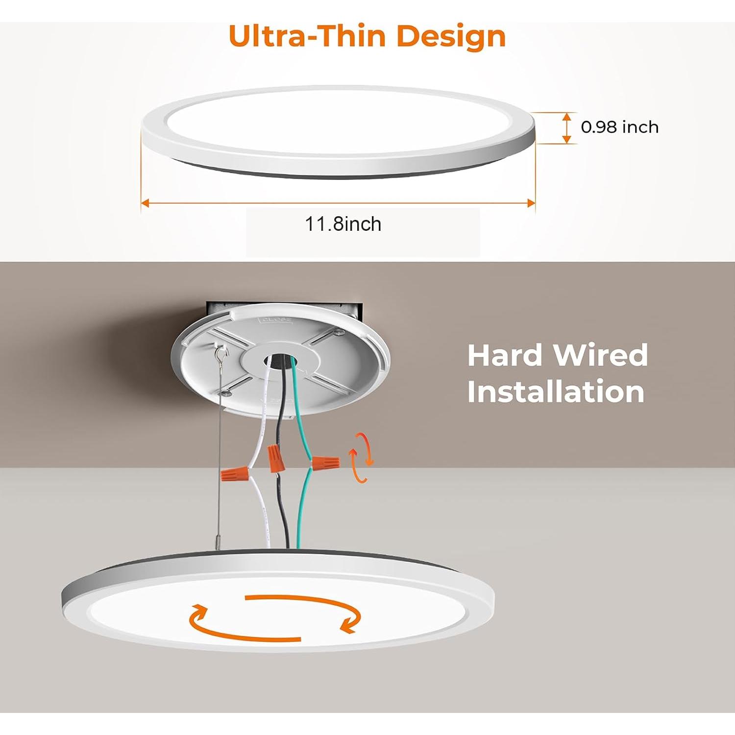 Luz de Techo LED Matane 30 cm con Sensor de Movimiento 2400LM