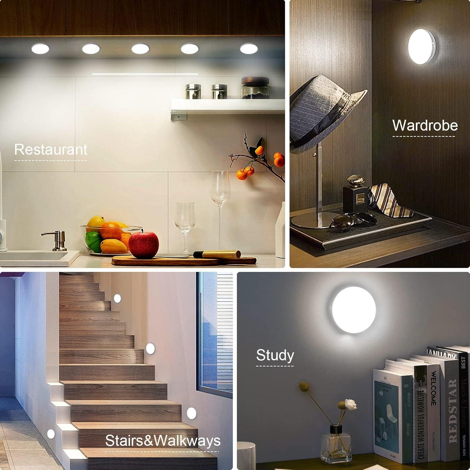 Paquete de 6 Luces Nocturnas Electight con Sensor de Movimiento