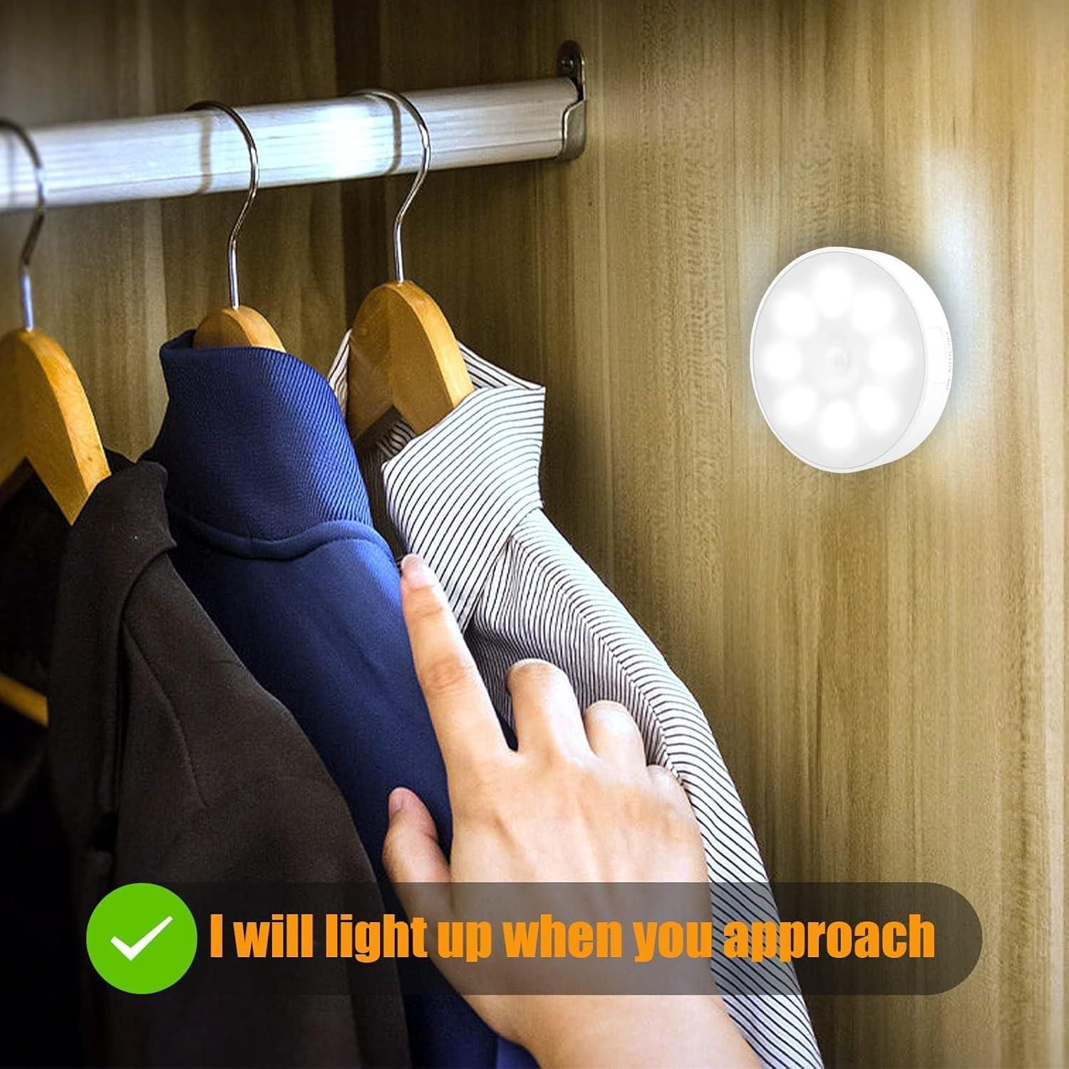 Paquete de 6 Luces Nocturnas Electight con Sensor de Movimiento