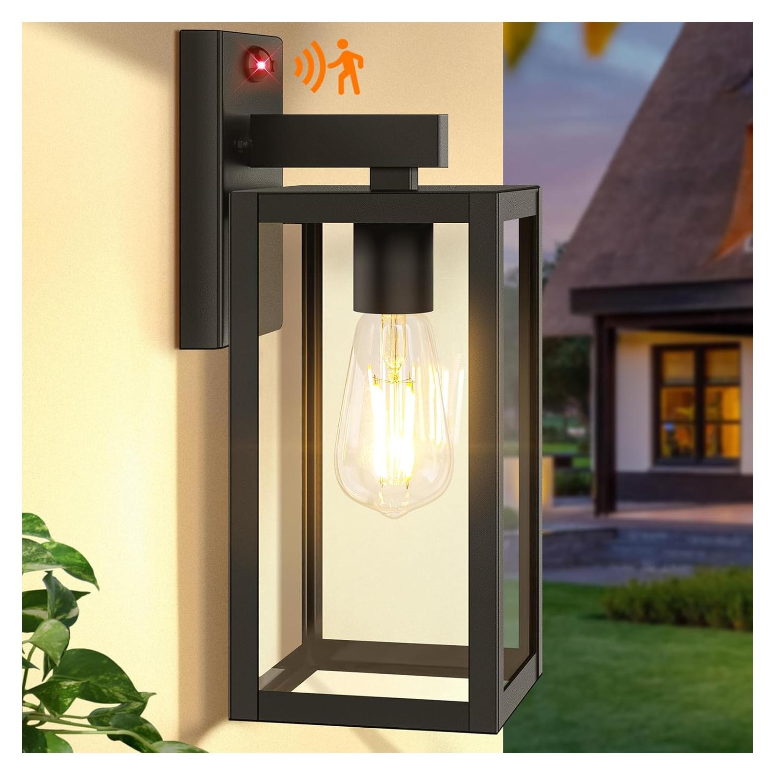Luz de Pared Exterior BesLowe con Sensor de Movimiento 33 cm
