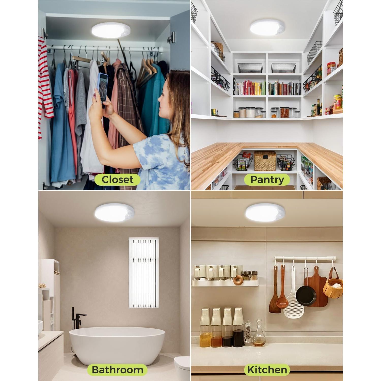 Luz de Techo Inalámbrica Hepside con Sensor de Movimiento 3000K-6500K