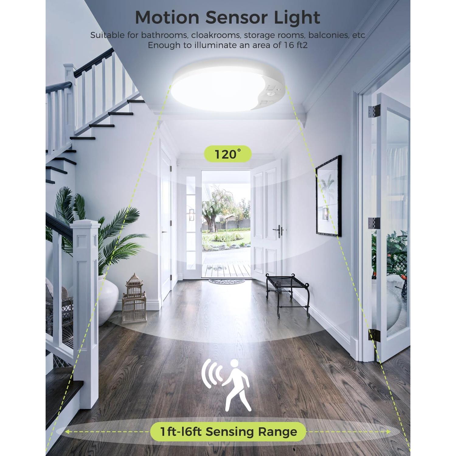 Luz de Techo Inalámbrica Hepside con Sensor de Movimiento 3000K-6500K
