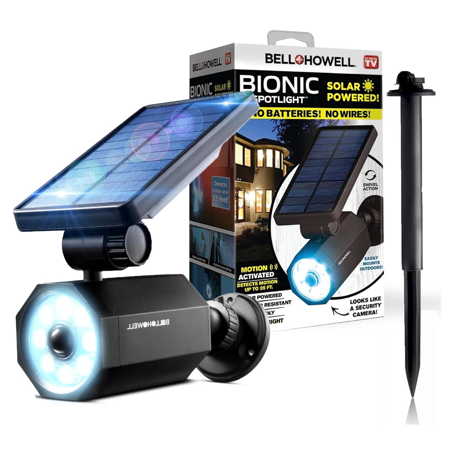 Luz Solar Bell+Howell Bionic Spotlight con Sensor de Movimiento
