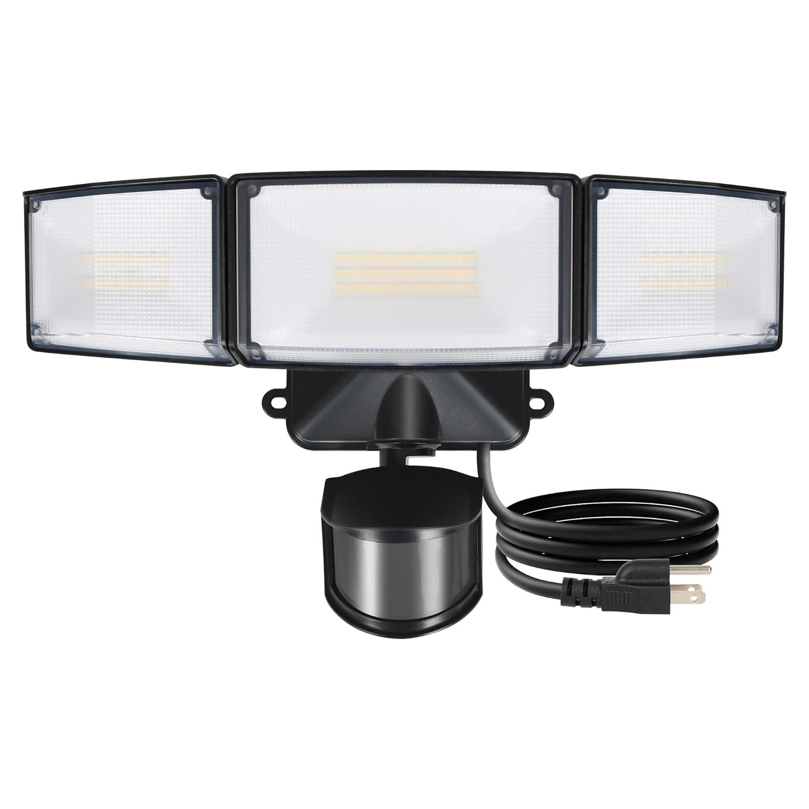 Luz de Inundación Exterior LUTEC 49W con Sensor de Movimiento 5500 LM