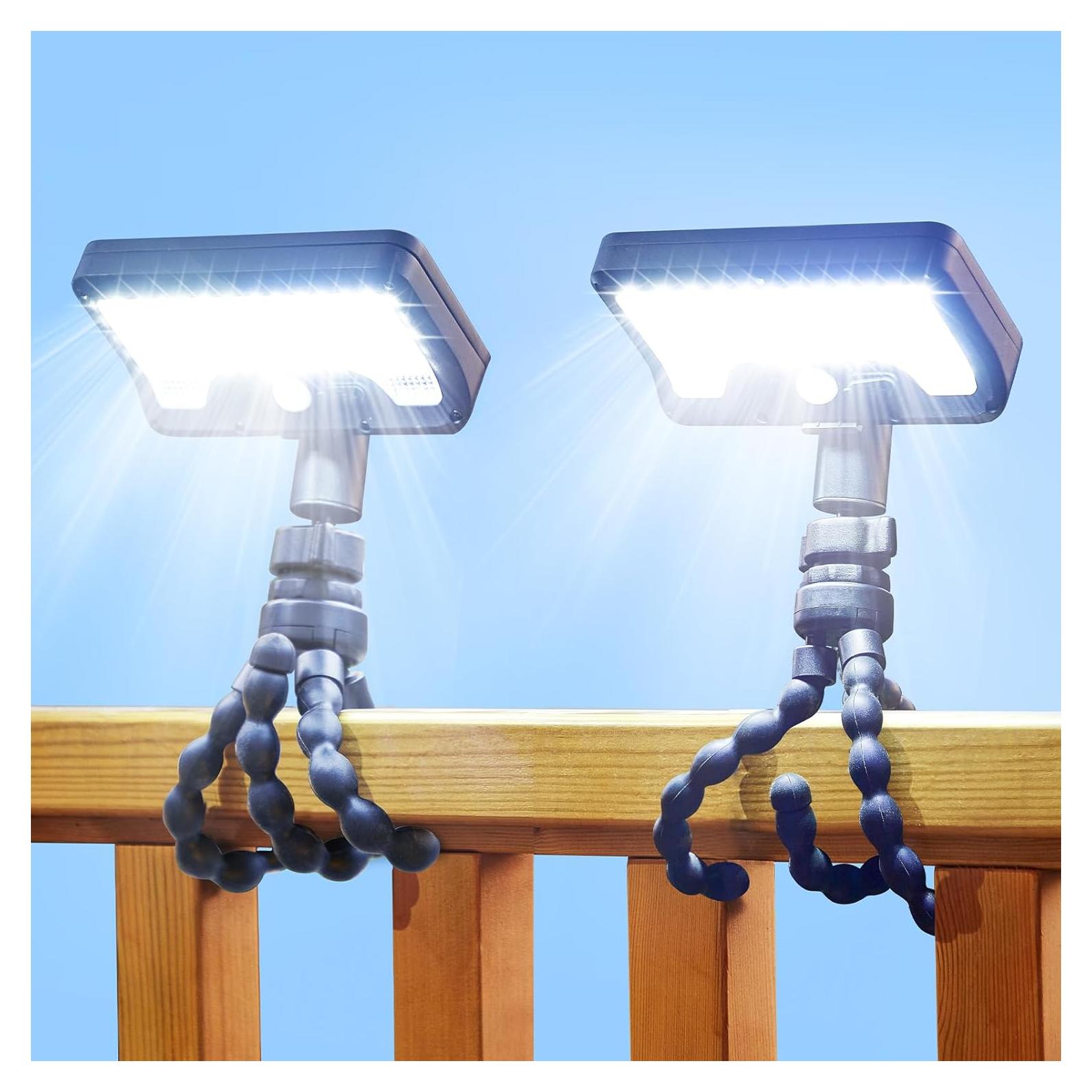 Luces de Sensor de Movimiento Solar Thumok 600LM con Trípode Flexible