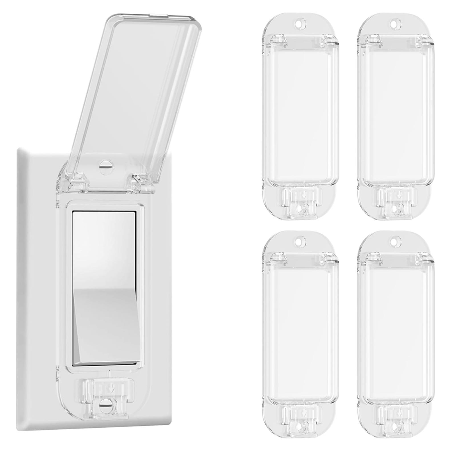 Cubierta de Interruptor de Luz LRANFOW 4 Paquetes Transparente