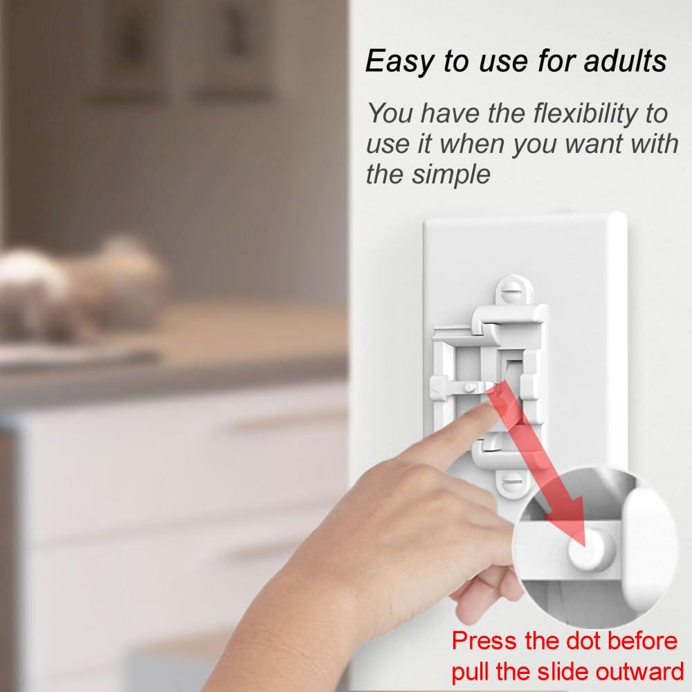 Protector de Interruptor de Luz HONGKONG HONG LE 4 Unidades Blanco