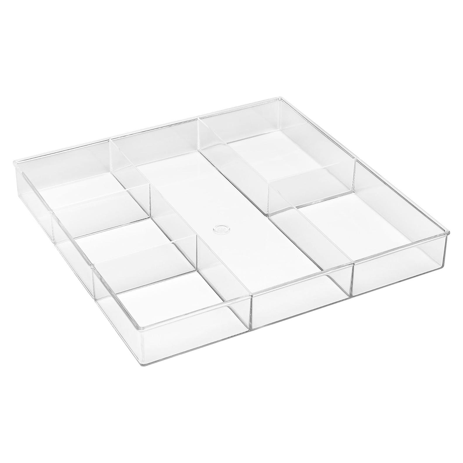 Organizador de Cajones Transparente Whitmor 6 Secciones 30.2x30.2 cm