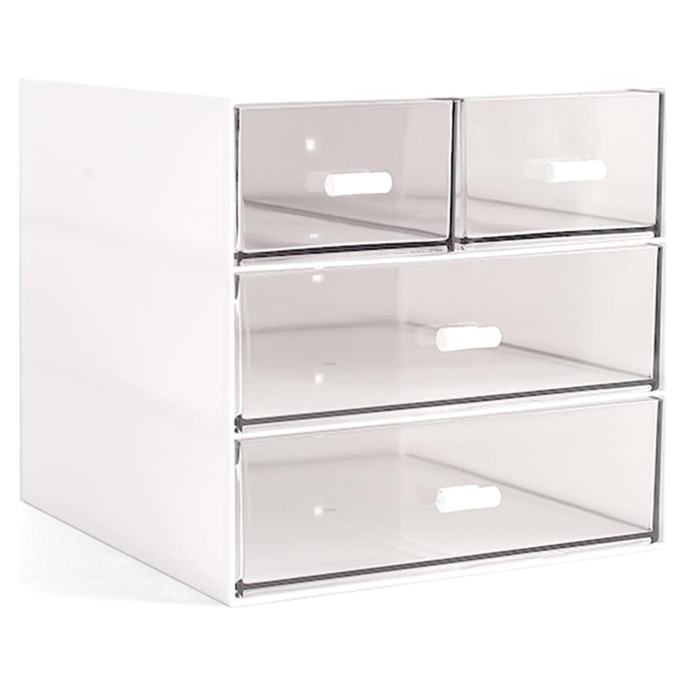 Organizador de Maquillaje Marknor Blanco con 4 Cajones 15x16x14cm