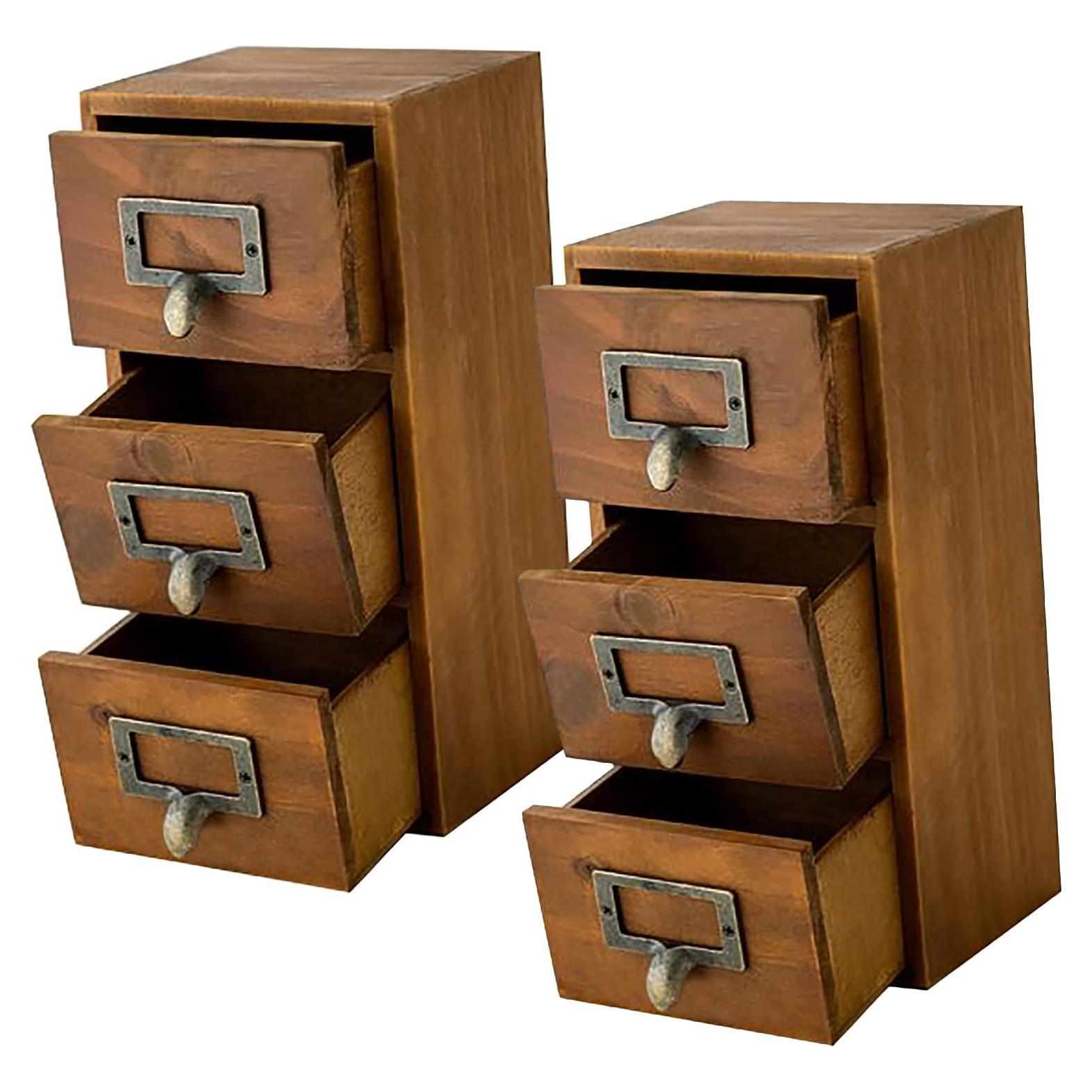 Mini Cajones de Escritorio Woodaholic - Organizador de 2 Cajones