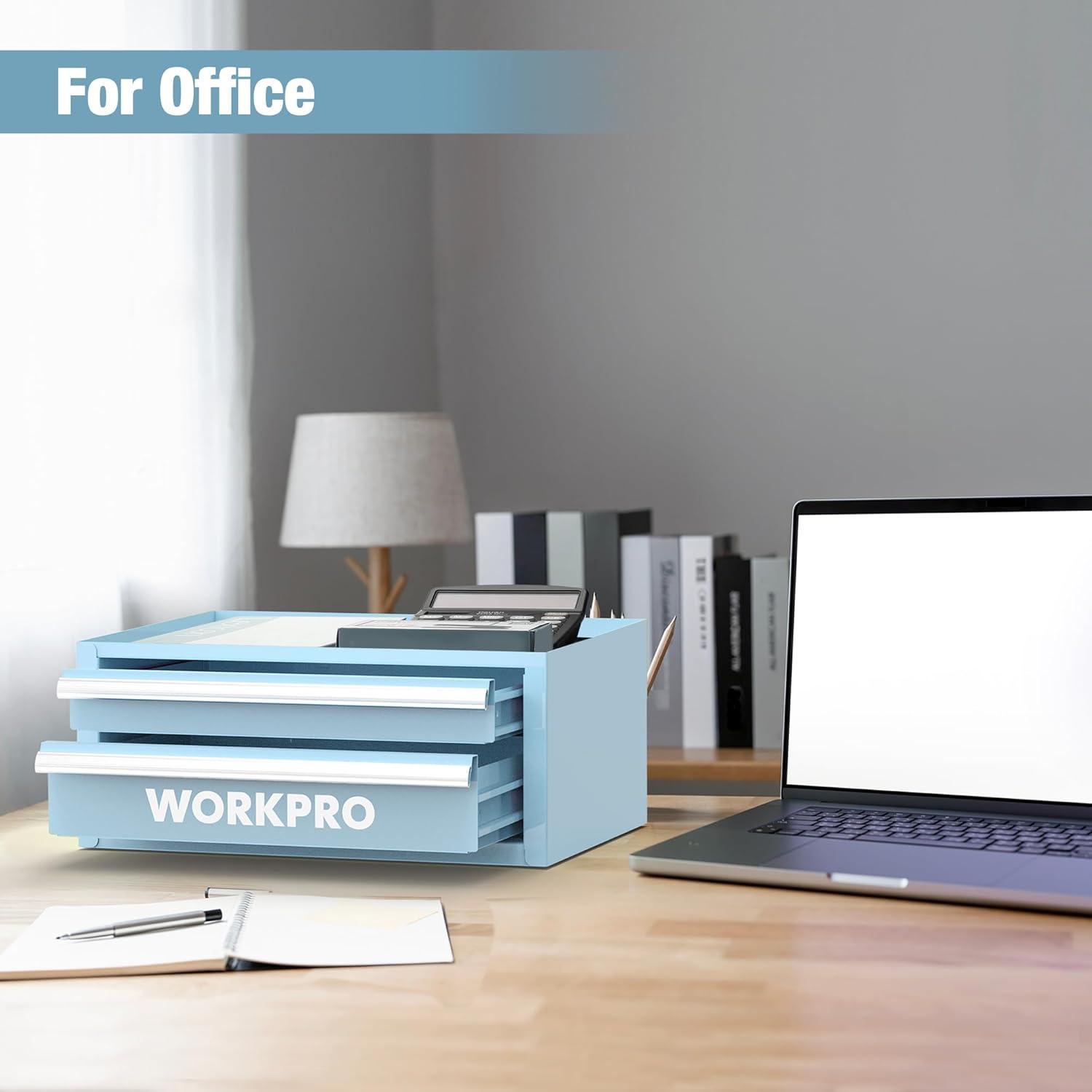 Caja de Herramientas WORKPRO Mini 31.75x22.86x13.97 cm Azul