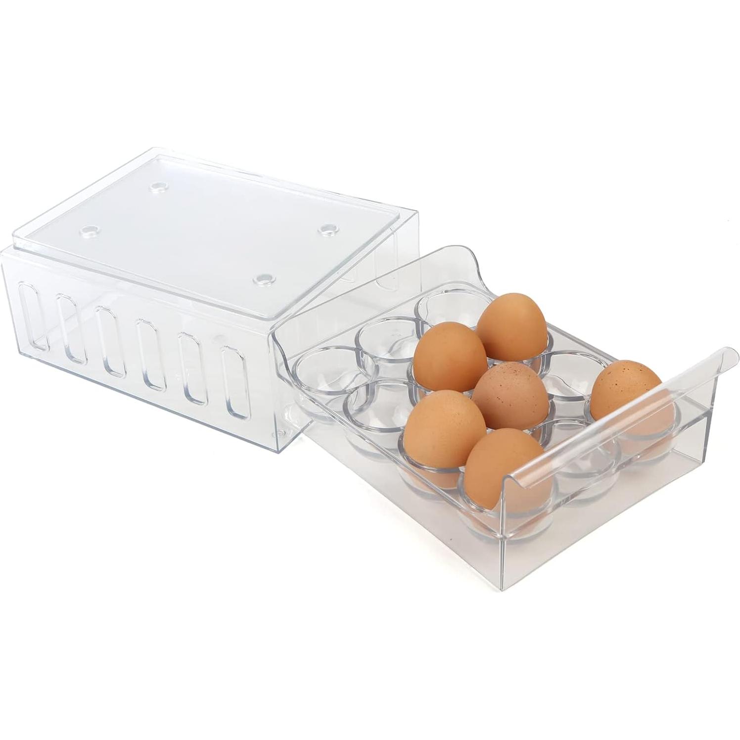 Organizador de Huevos Mind Reader, Contenedor Apilable 12 Huevos