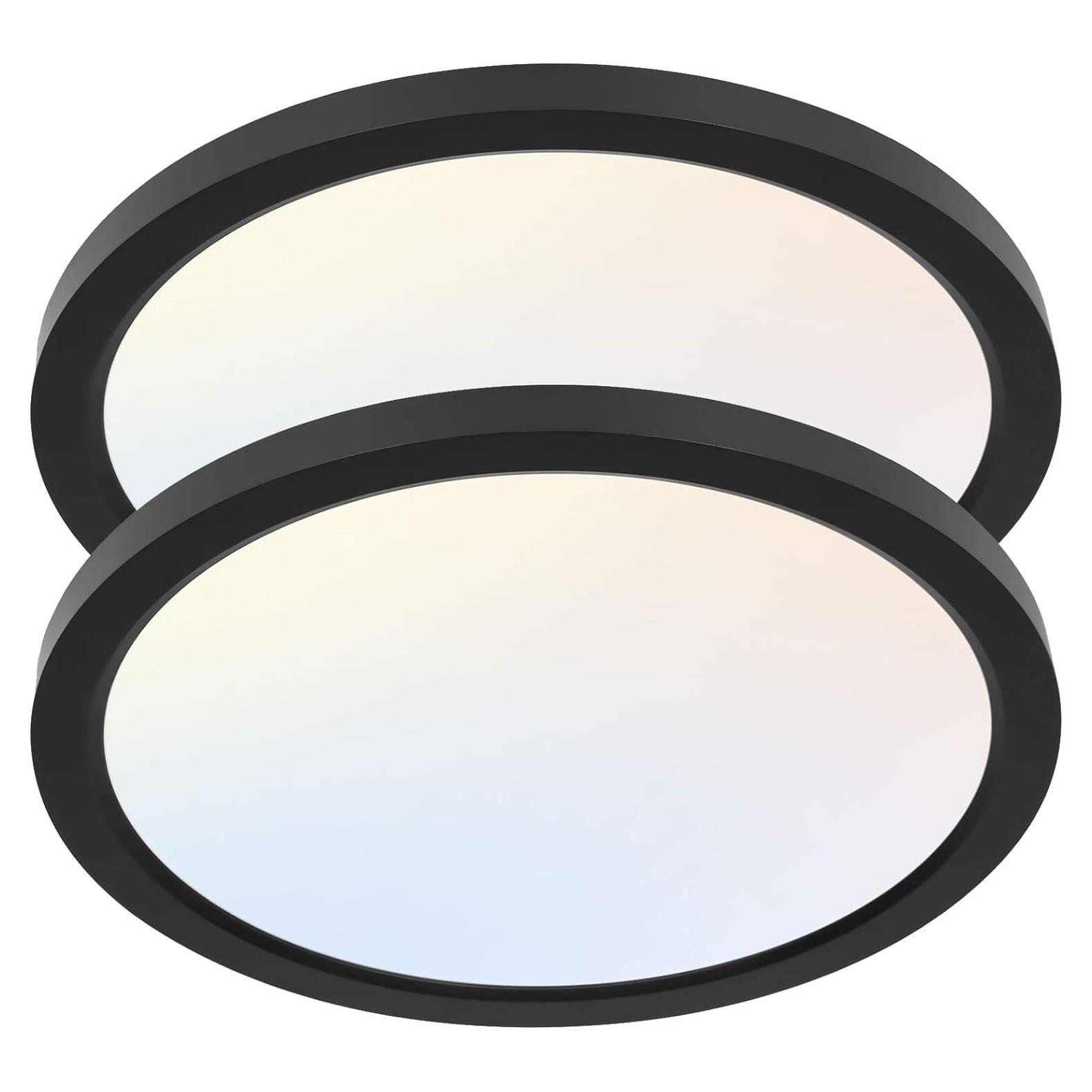 Luz de Techo LED Hykolity 30.48 cm 24W CCT Seleccionable Negro