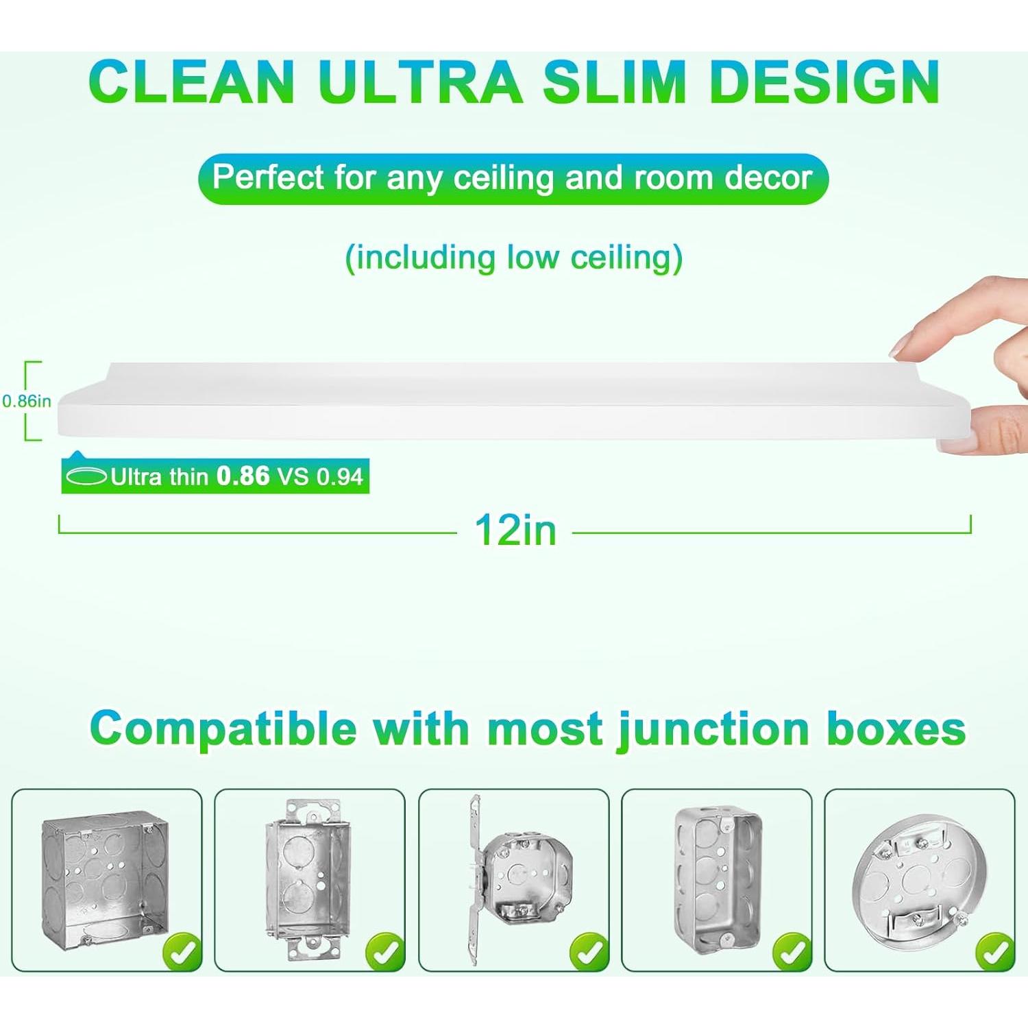 Luz de Techo Empotrada LED GoBright 30.48cm 24W 3200LM 5 Colores