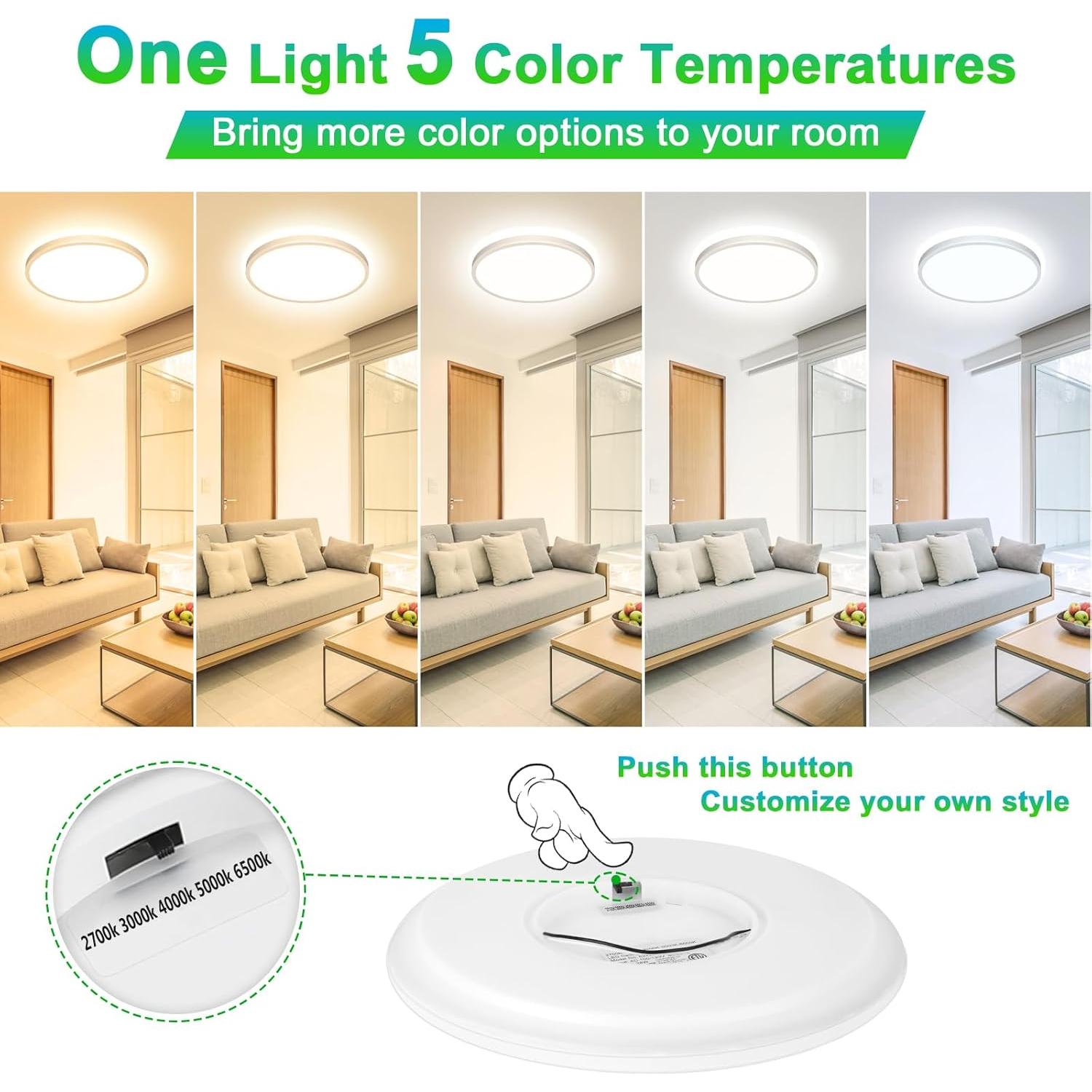 Luz de Techo Empotrada LED GoBright 30.48cm 24W 3200LM 5 Colores