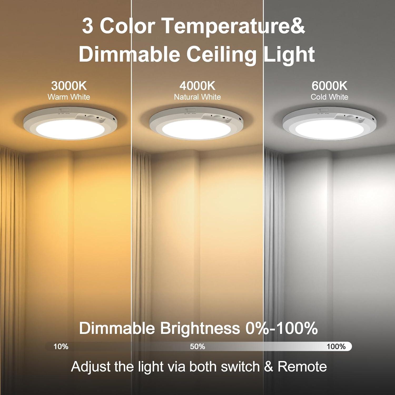 Luz de Techo LED Recargable Yunaking con Sensor de Movimiento