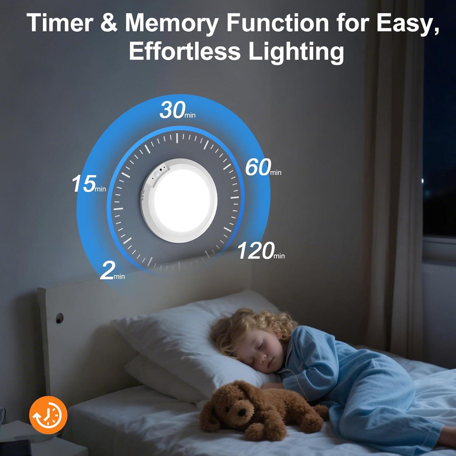 Luz de Techo LED Recargable Yunaking con Sensor de Movimiento