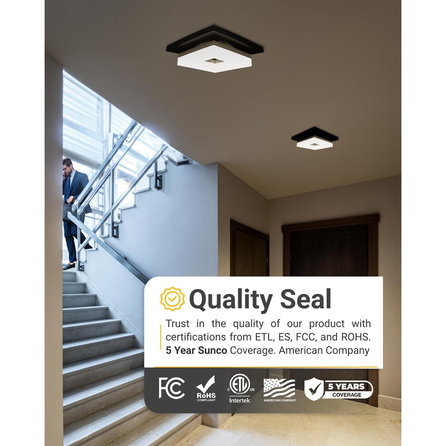 Luz de Techo LED Cuadrada Sunco 20.8x20.8cm 5 Temperaturas