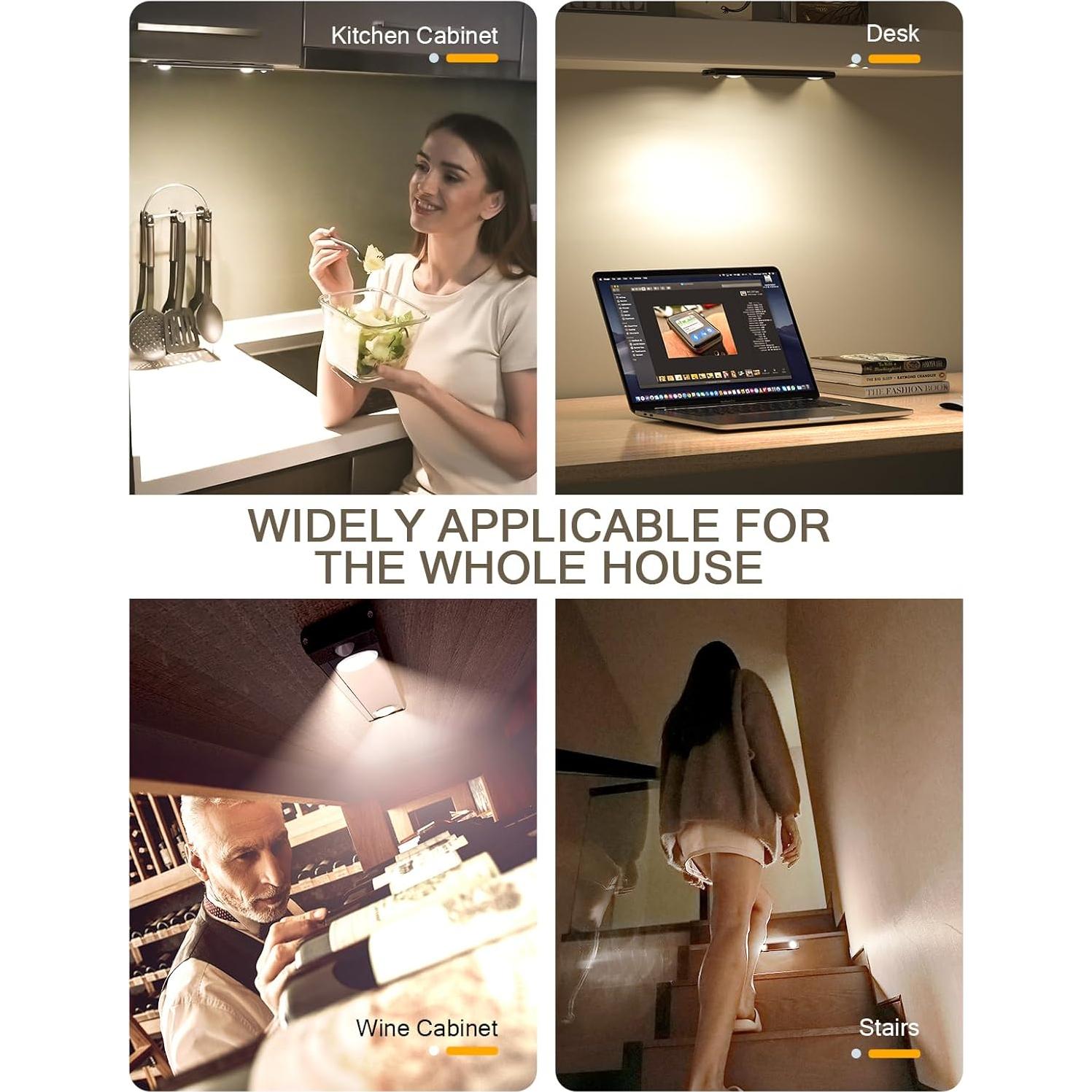 Luces LED Inalámbricas YIGER 10in con Sensor de Movimiento