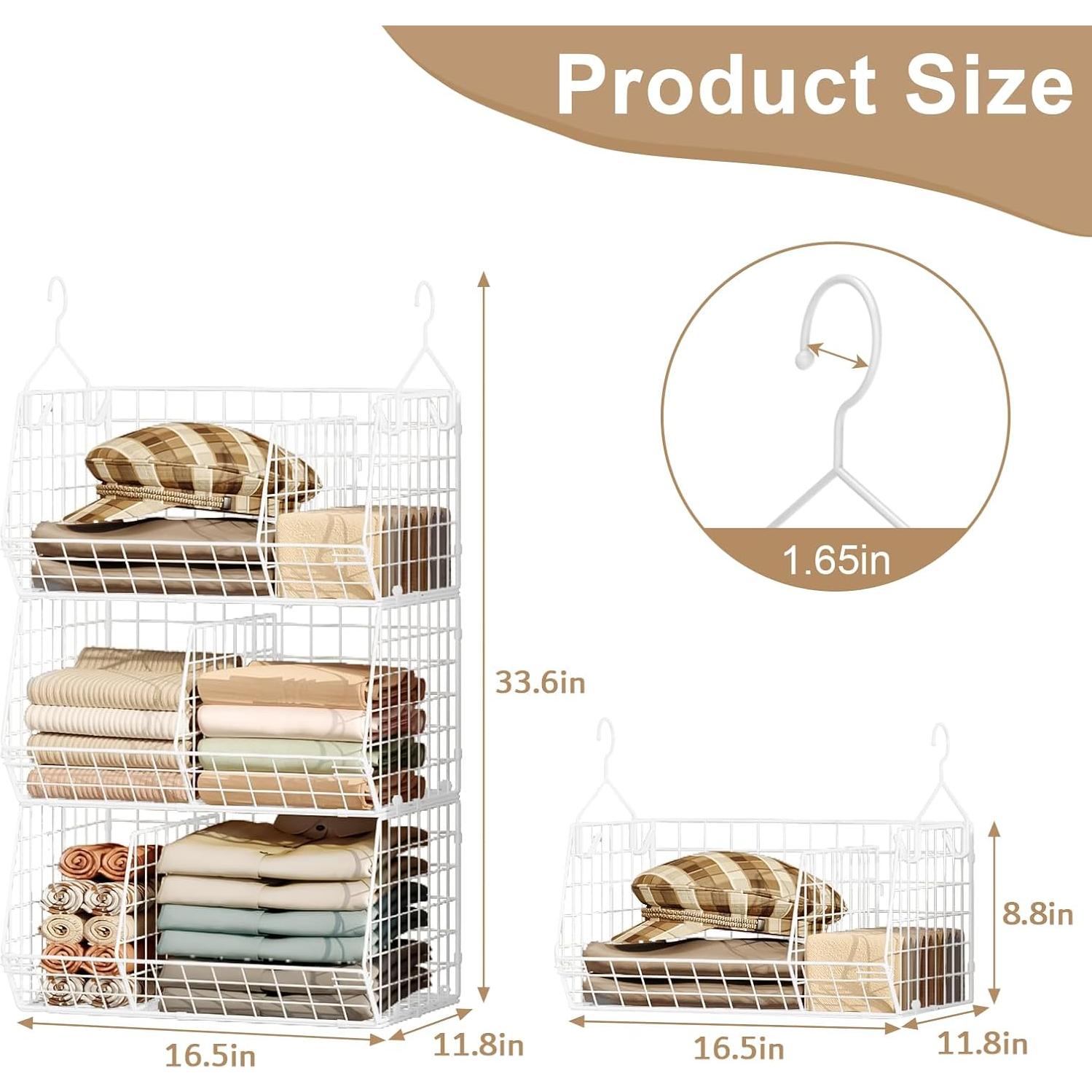 Estantes Colgantes Jautokerdar 3 Niveles Blanco 42x30 cm