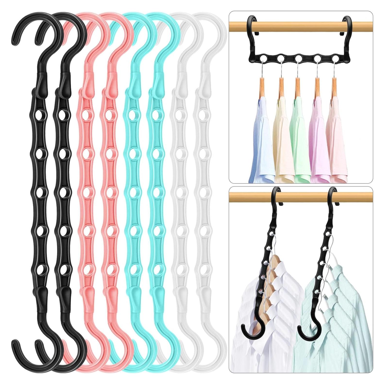 Perchas Mágicas MSHALADE para Closet - Ahorra Espacio, Paquete de 8