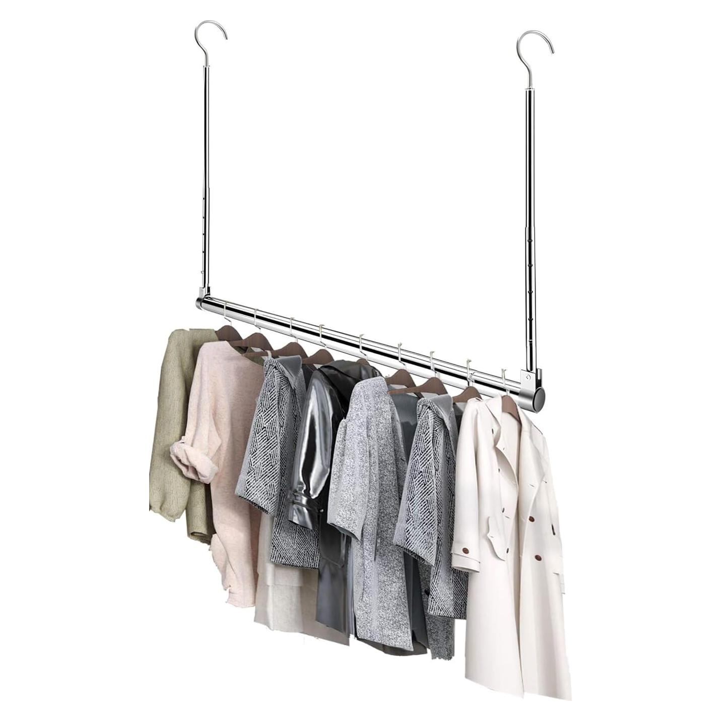 Barra Colgante Ajustable Yeetburg Acero Inoxidable 43-76 cm