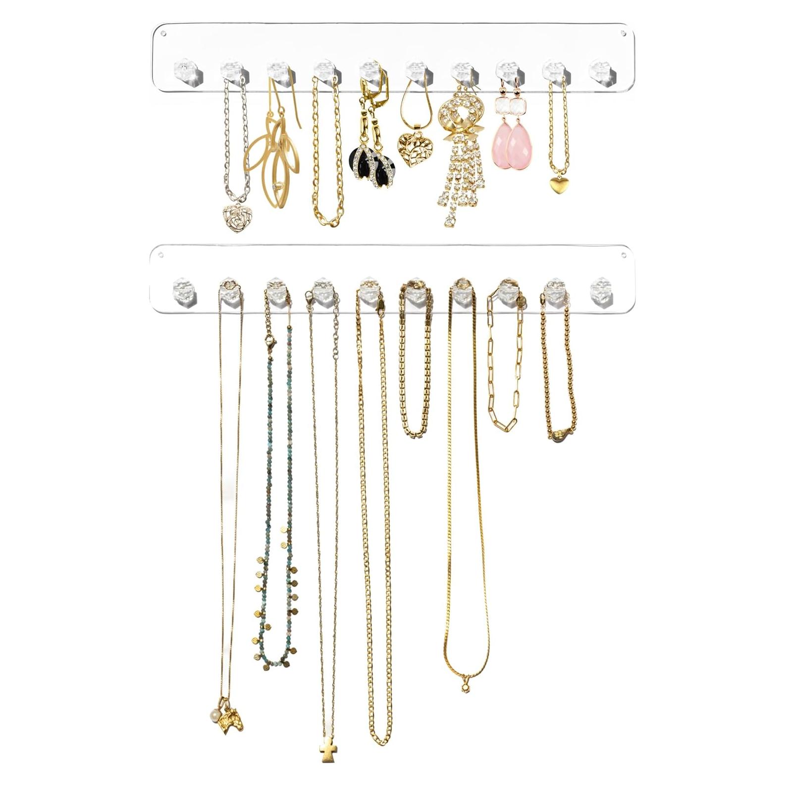 Organizador de Collares Boxy Concepts - 2 Piezas Montaje en Pared