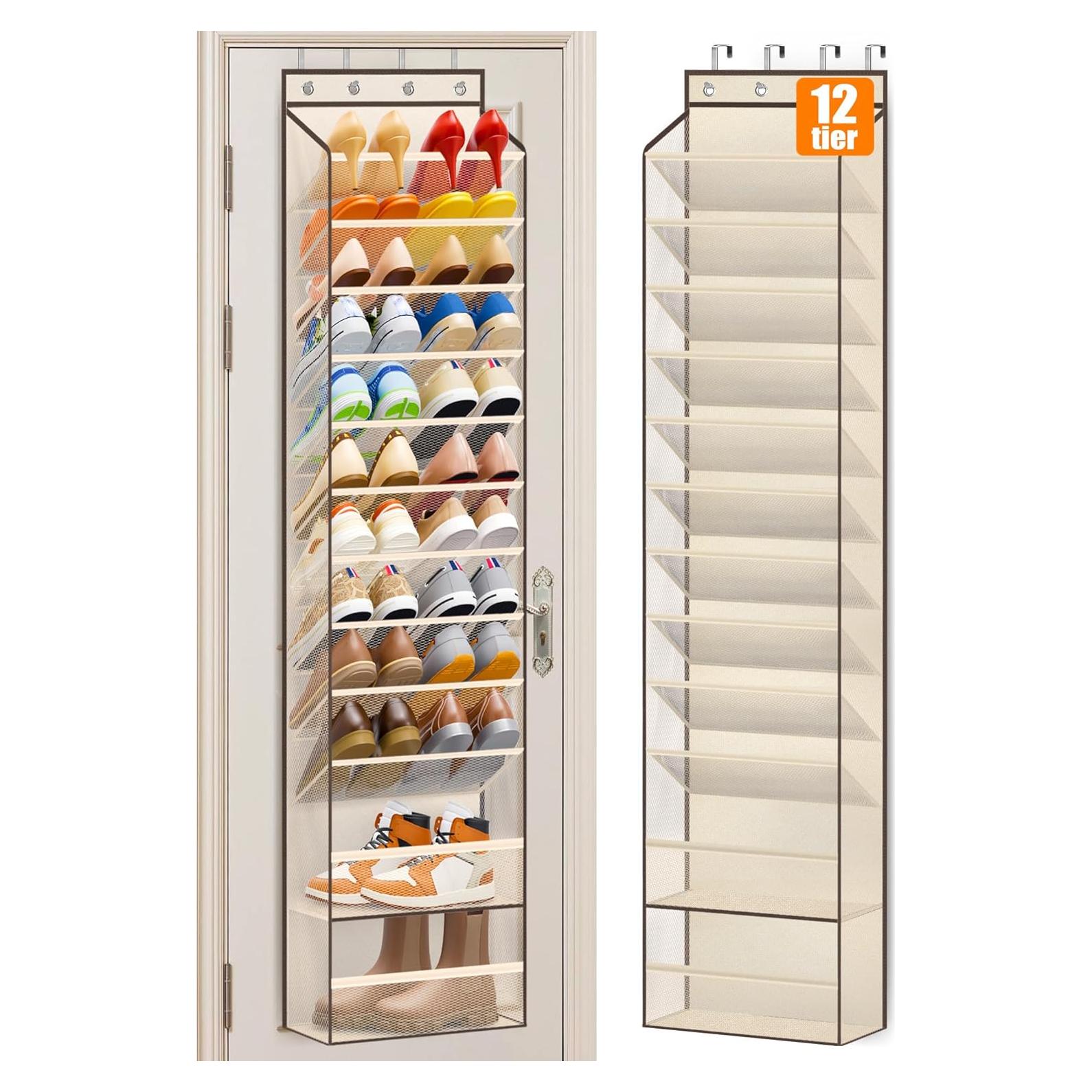 Organizador de Zapatos sobre la Puerta MISSLO 12 Niveles Beige