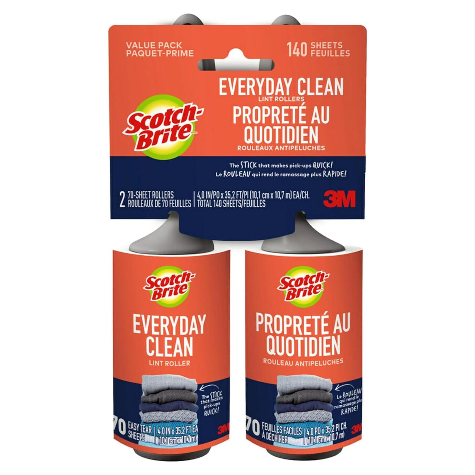 Rodillo Quitapelusas Scotch-Brite 2 Rodillos 140 Hojas