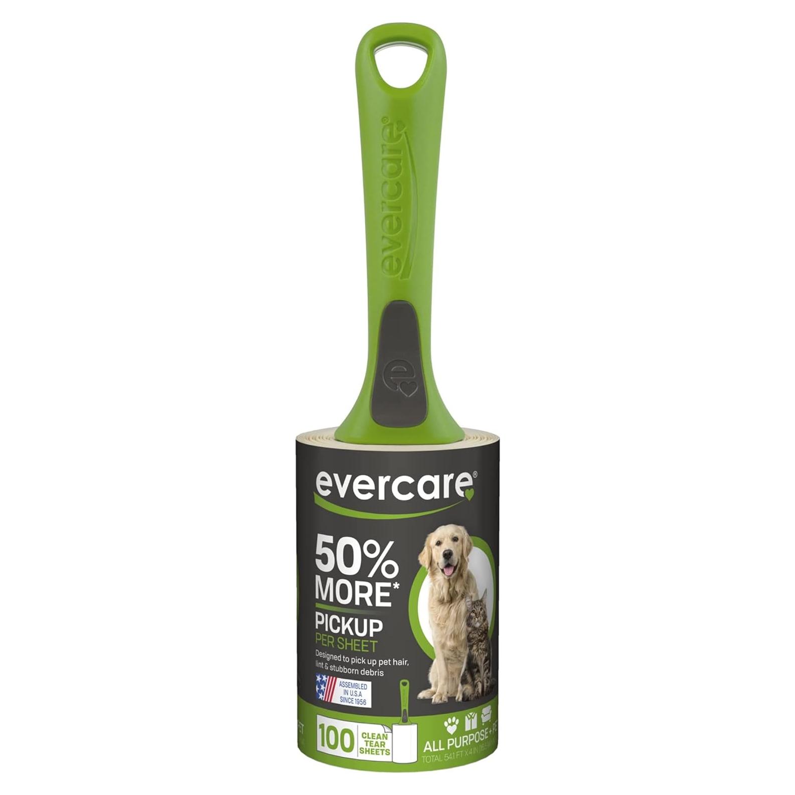 Rodillo Quitapelusas Evercare 100 Hojas para Mascotas