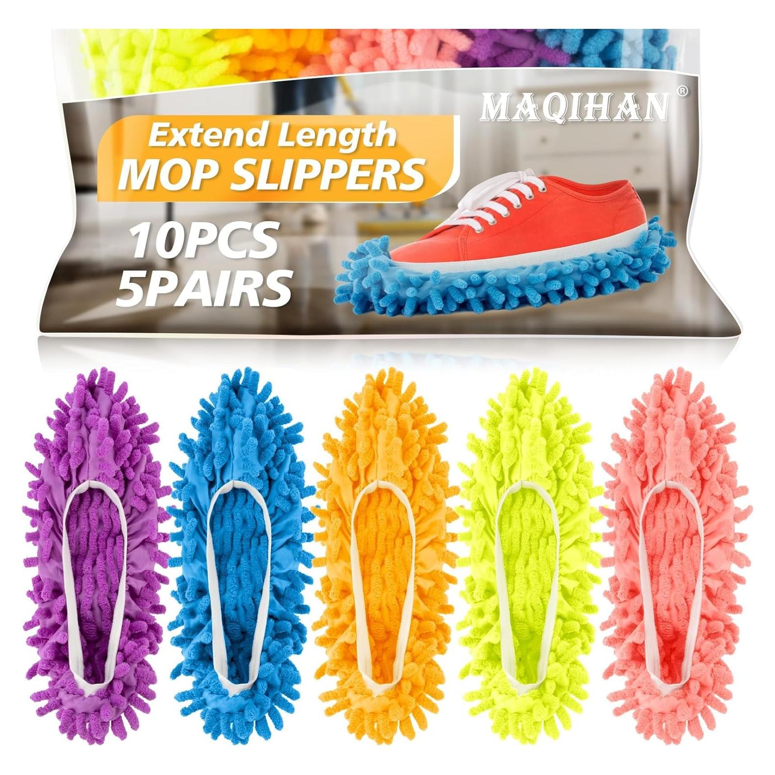 Zapatillas Mop de Limpieza Chenilla - 10 Piezas Talla 9.5