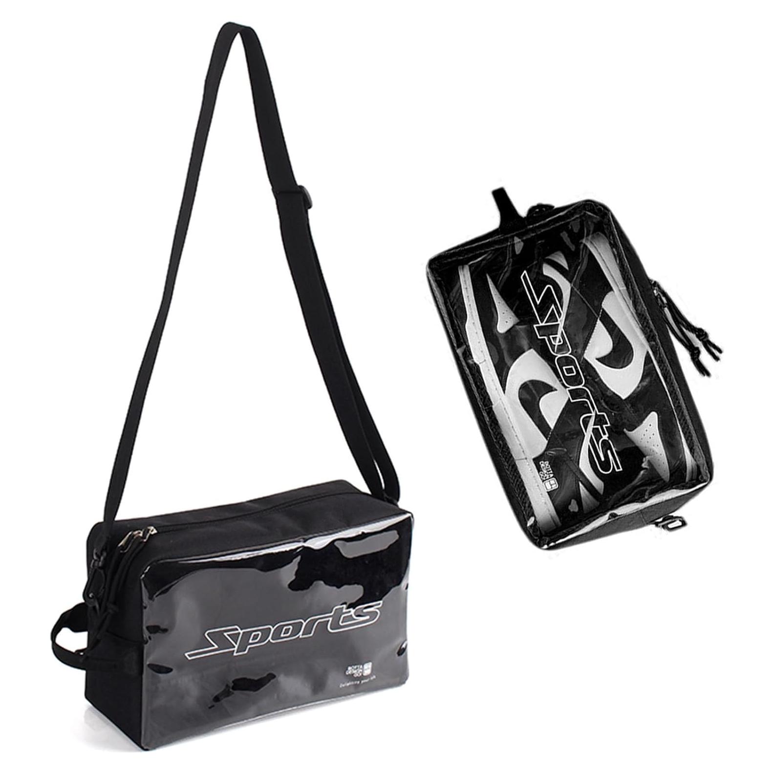 Bolsa de Zapatos de Viaje Oxford con Correa Removible Negra