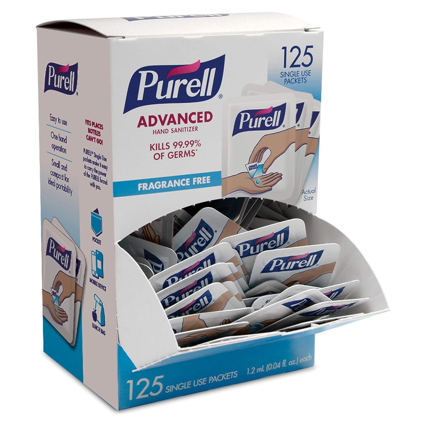 Gel Desinfectante de Manos Avanzado PURELL SINGLES 125 Paquetes