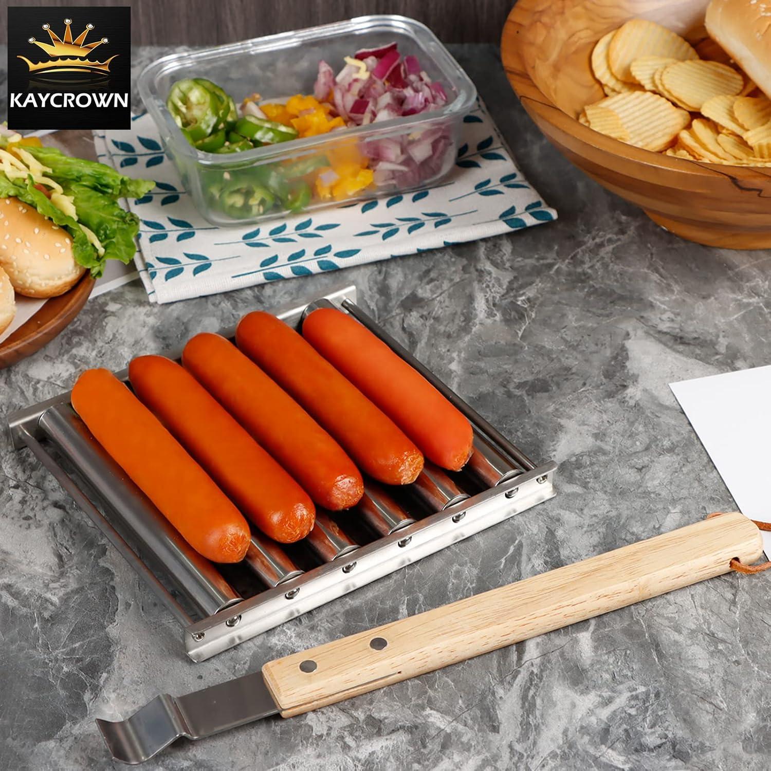 Rodillo de Hot Dog KAYCROWN Acero Inoxidable 5 Salchichas