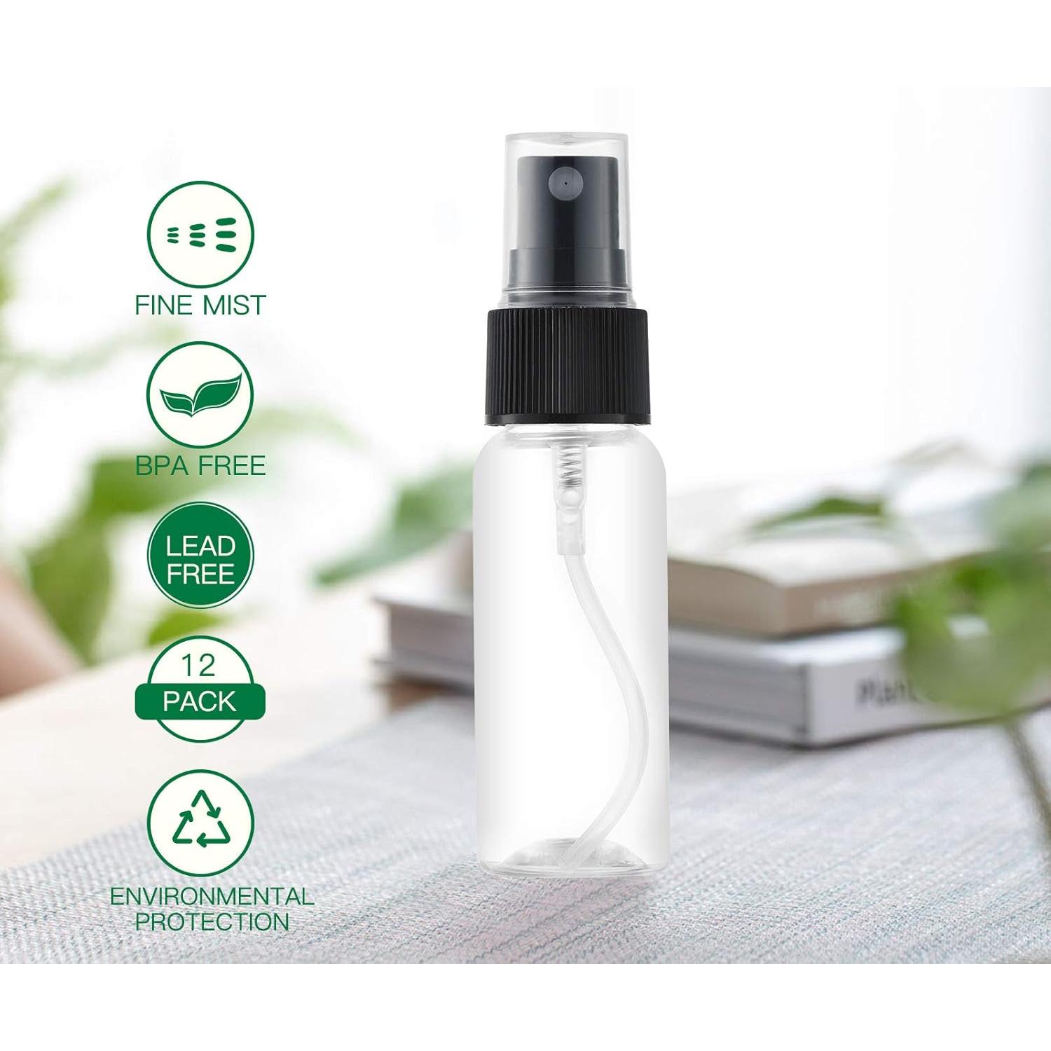 LISAPACK 12 Botellas Spray 30ml Viaje Plástico Transparente