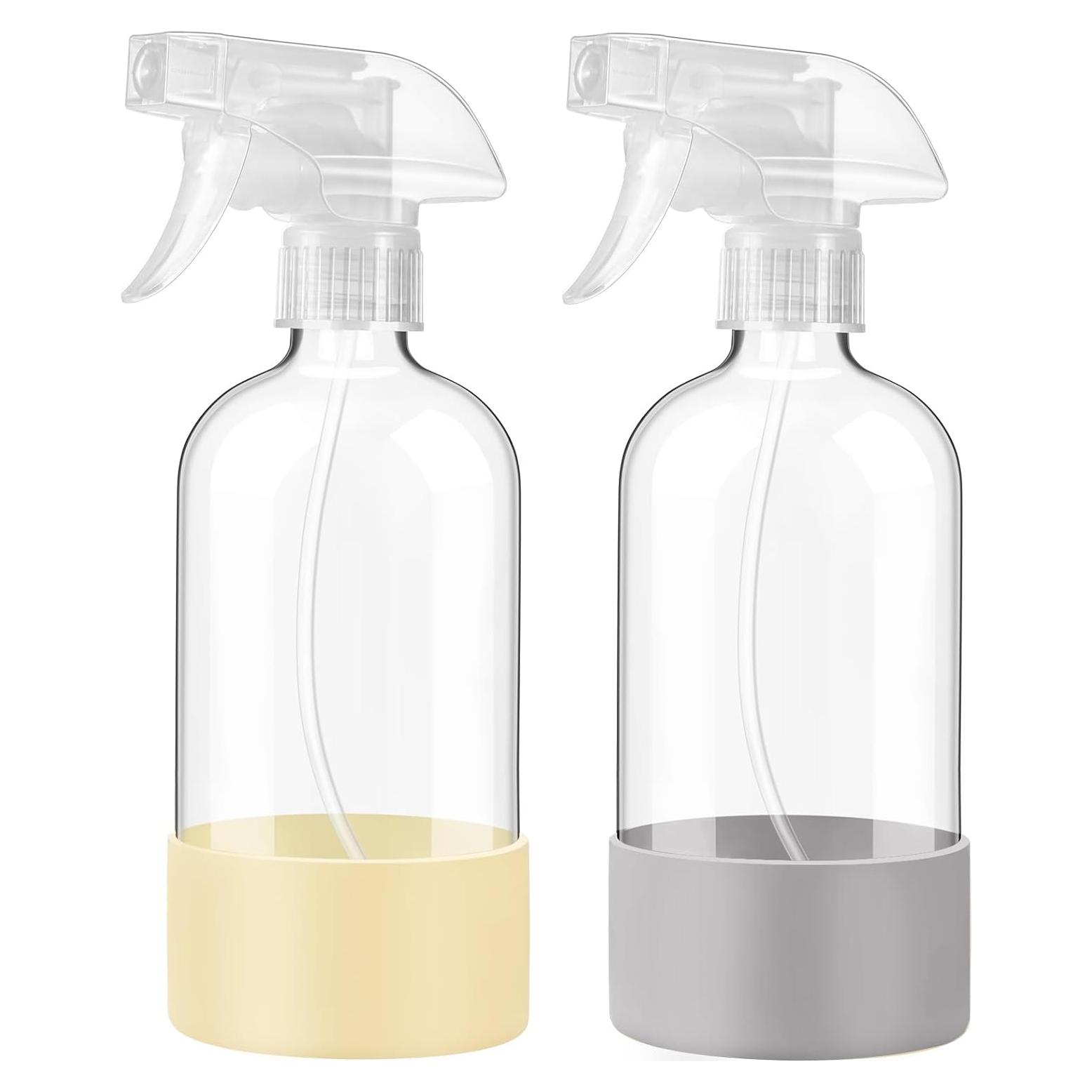 Botellas de Spray de Vidrio JohnBee 473 ml 2 Piezas Amarillo y Gris