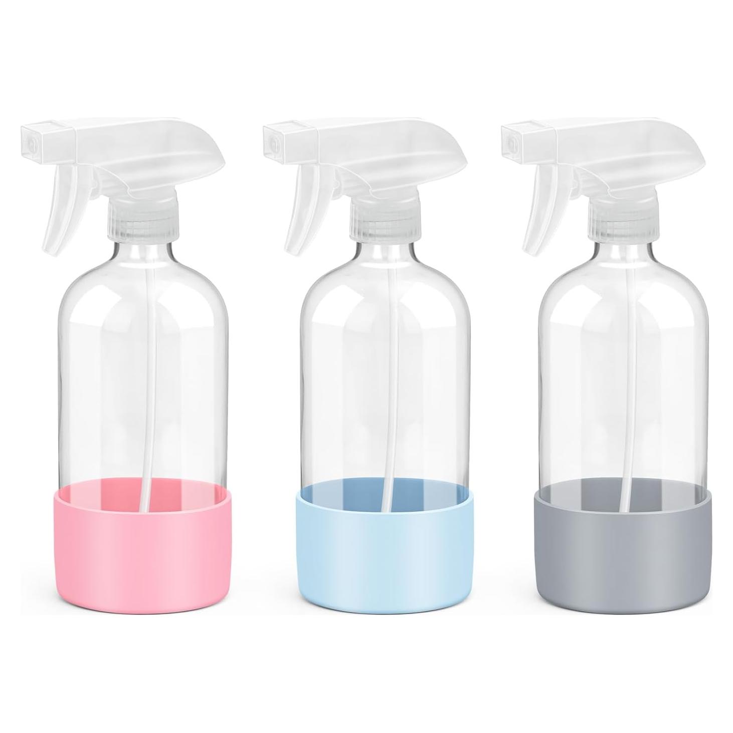 Botellas de Spray de Vidrio Rionisor 16 oz Reutilizables x3