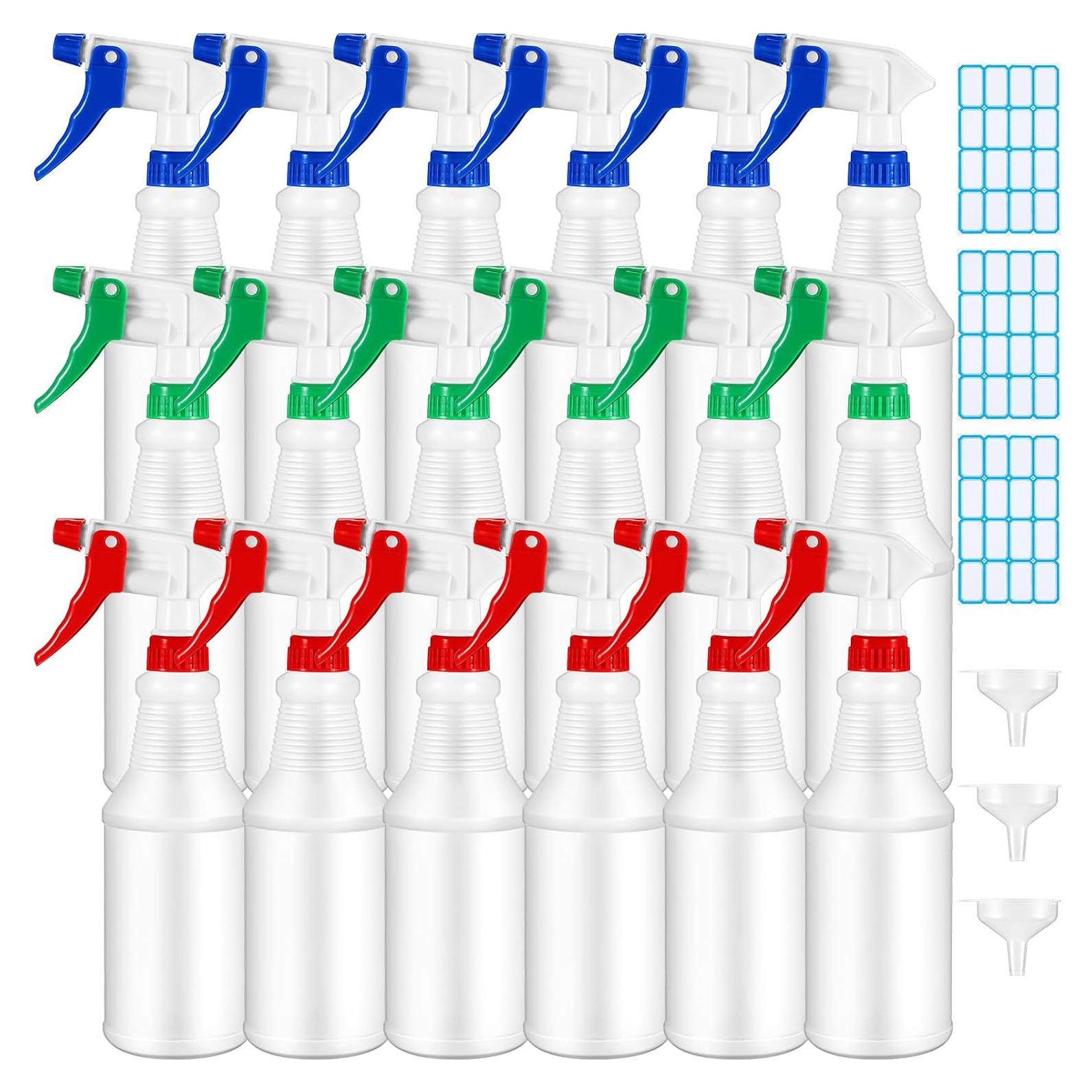 Yinder 18 Botellas Spray Vacías 480 ml Ajustables a Prueba de Fugas