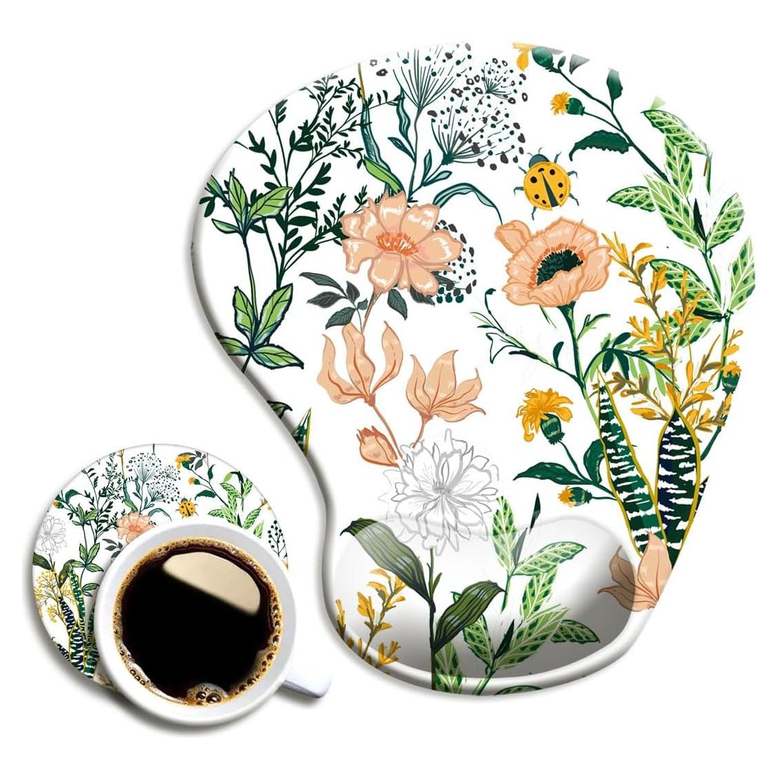 Alfombrilla de Ratón Ergonómica DOOKE Floral 23.9x21cm