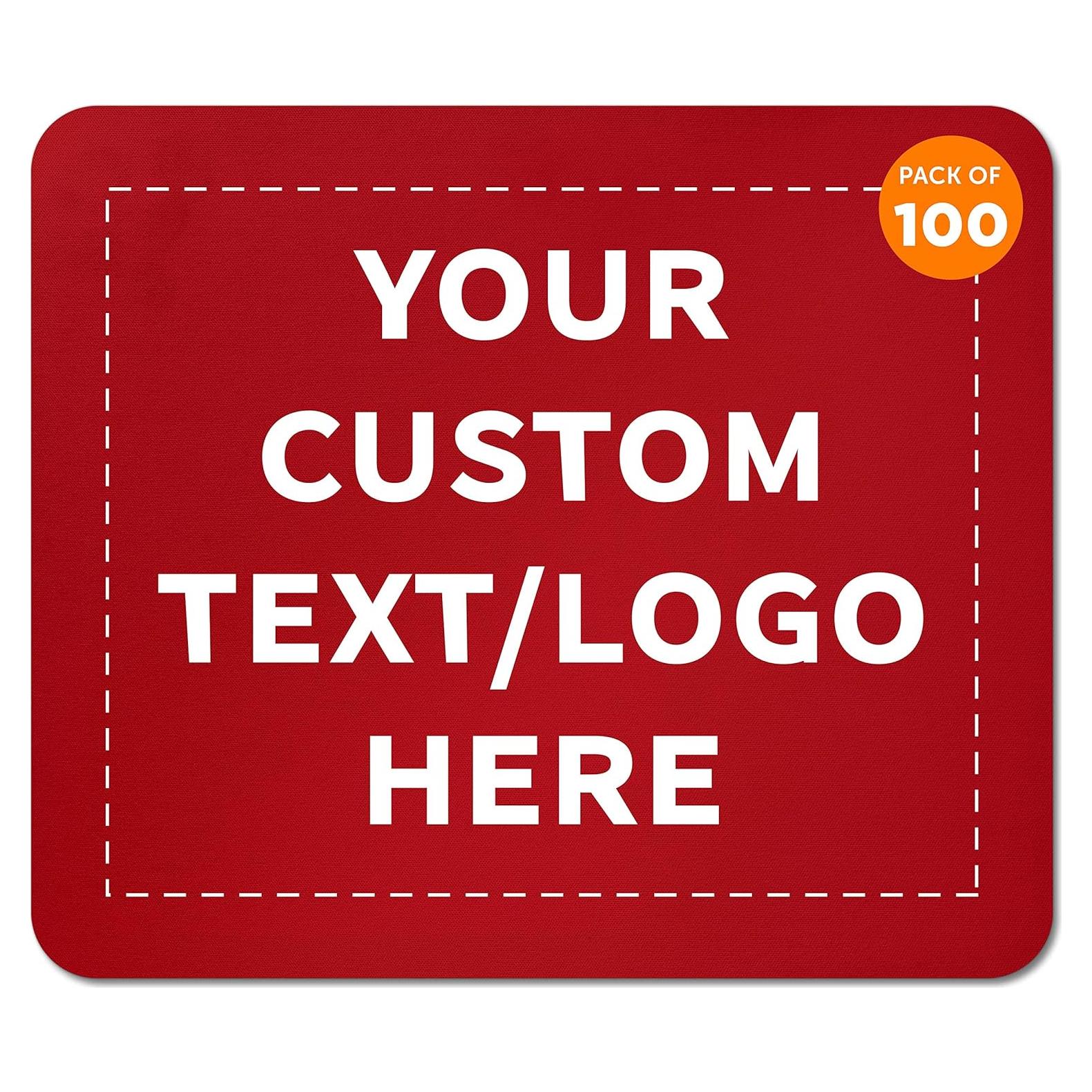 Juego de 100 Alfombrillas de Ratón Personalizadas Rojo