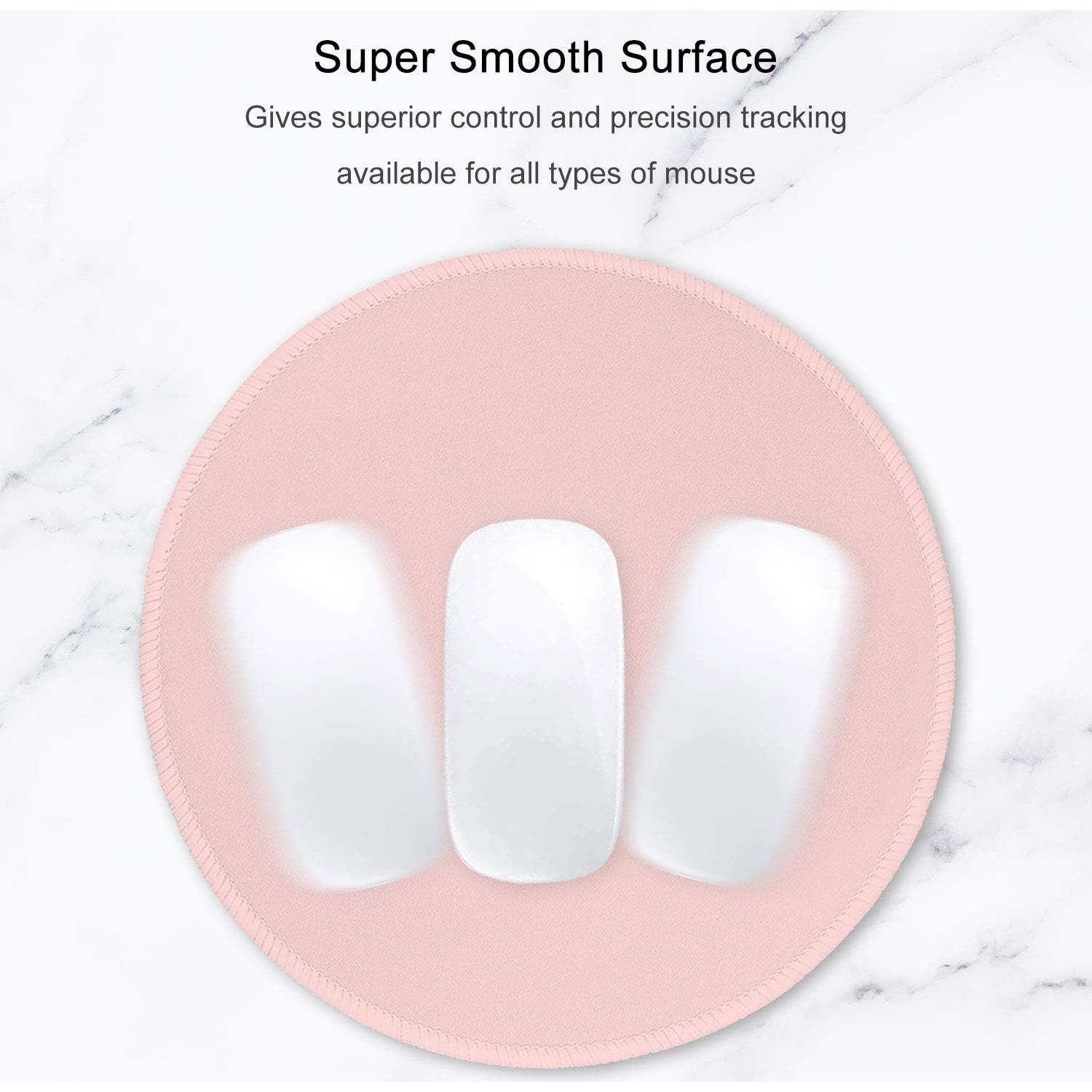 Alfombrilla de Ratón Hsurbtra Redonda Rosa 22 cm Antideslizante